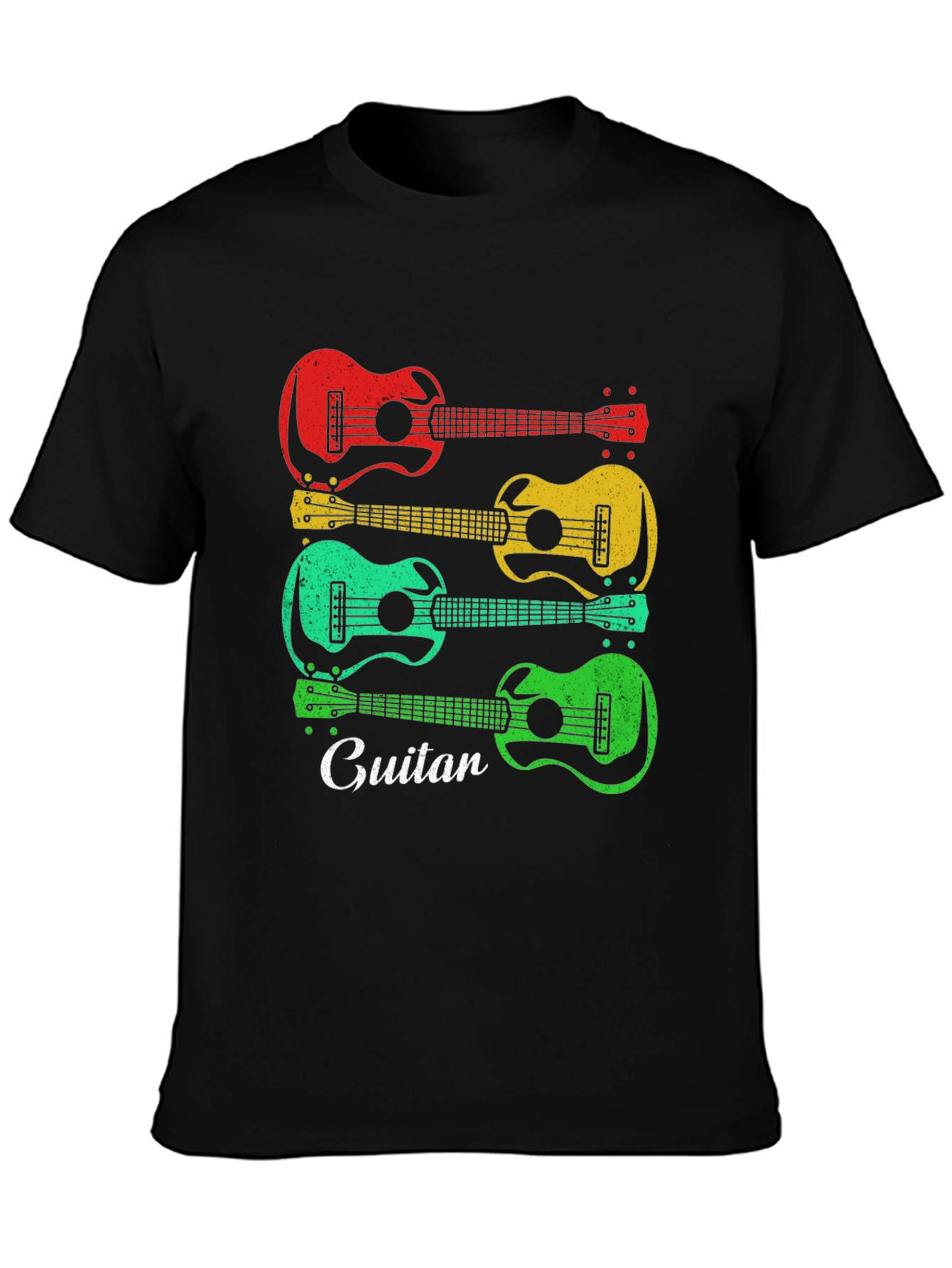 Retro Guitar Graphic Tee - Musical Style