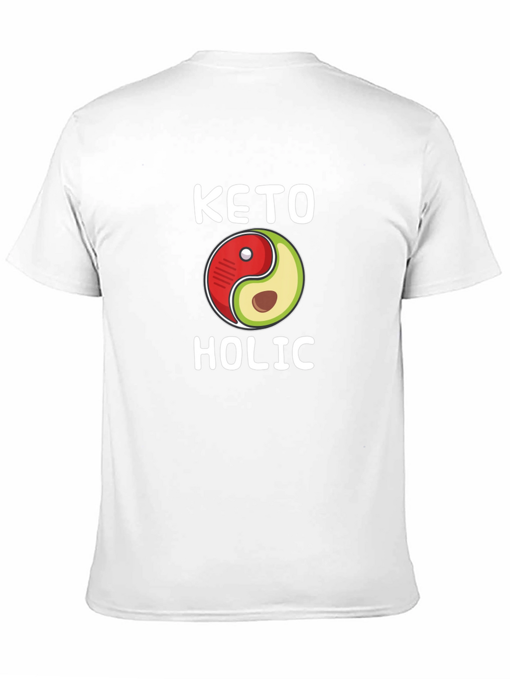 Keto-holic Yin Yang Avocado T-Shirt