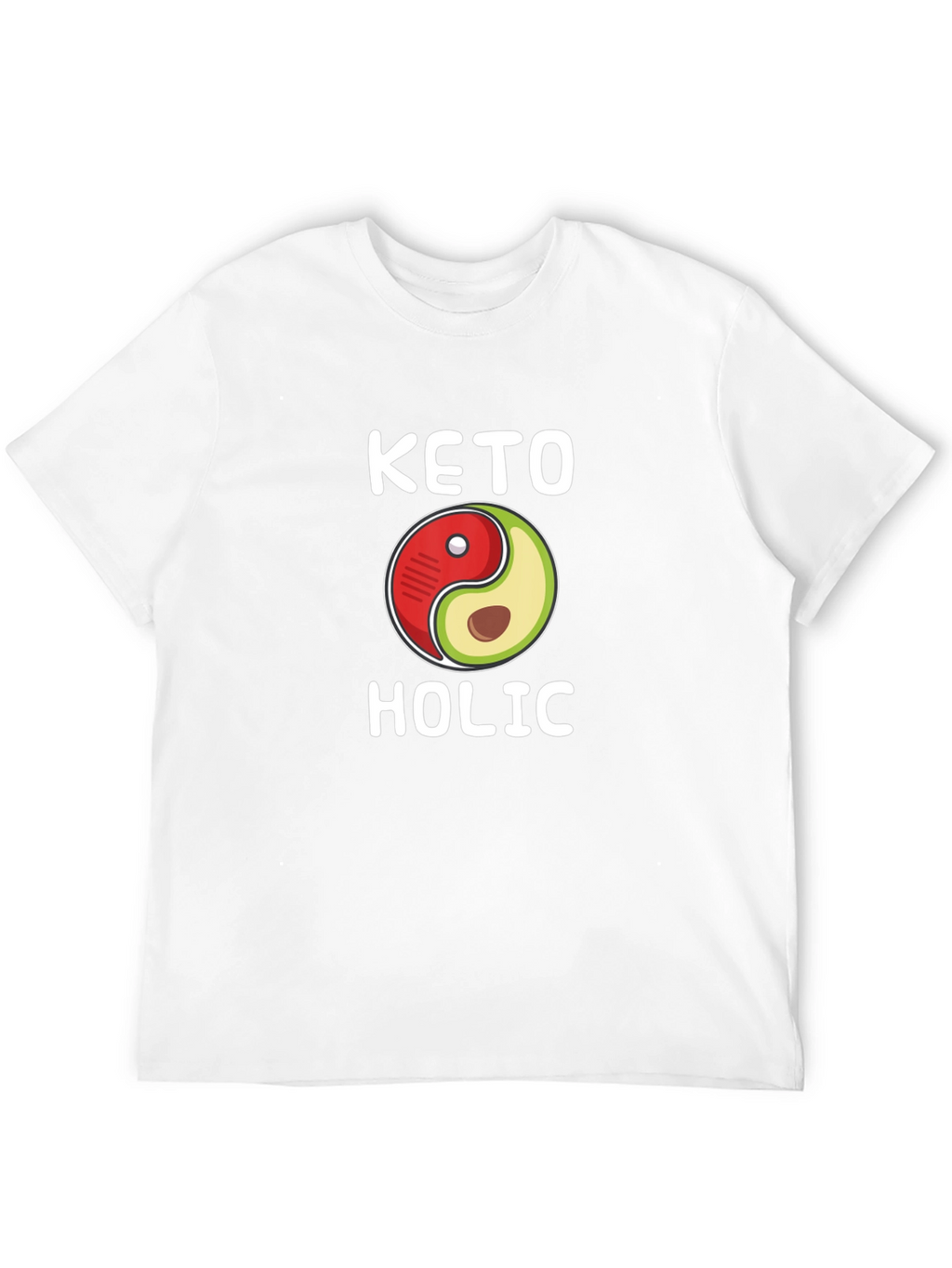 Keto-holic Yin Yang Avocado T-Shirt