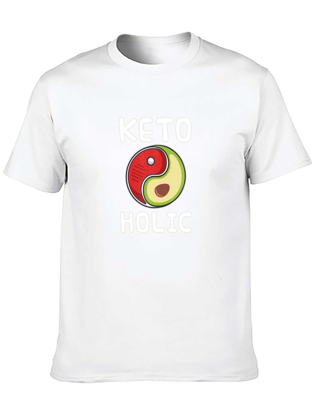 Keto-holic Yin Yang Avocado T-Shirt