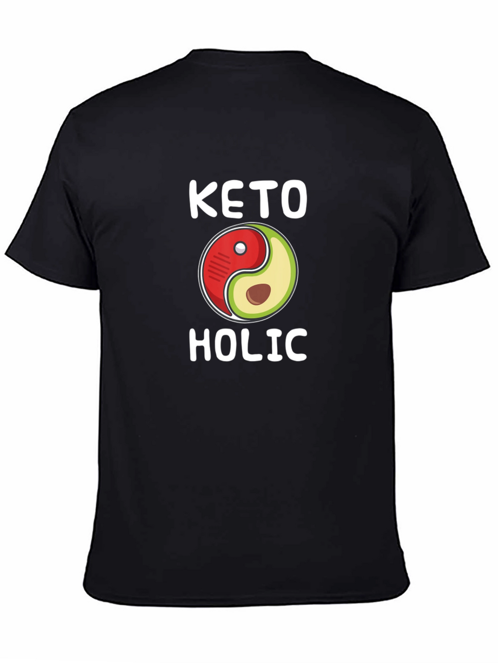 Keto-holic Yin Yang Avocado T-Shirt