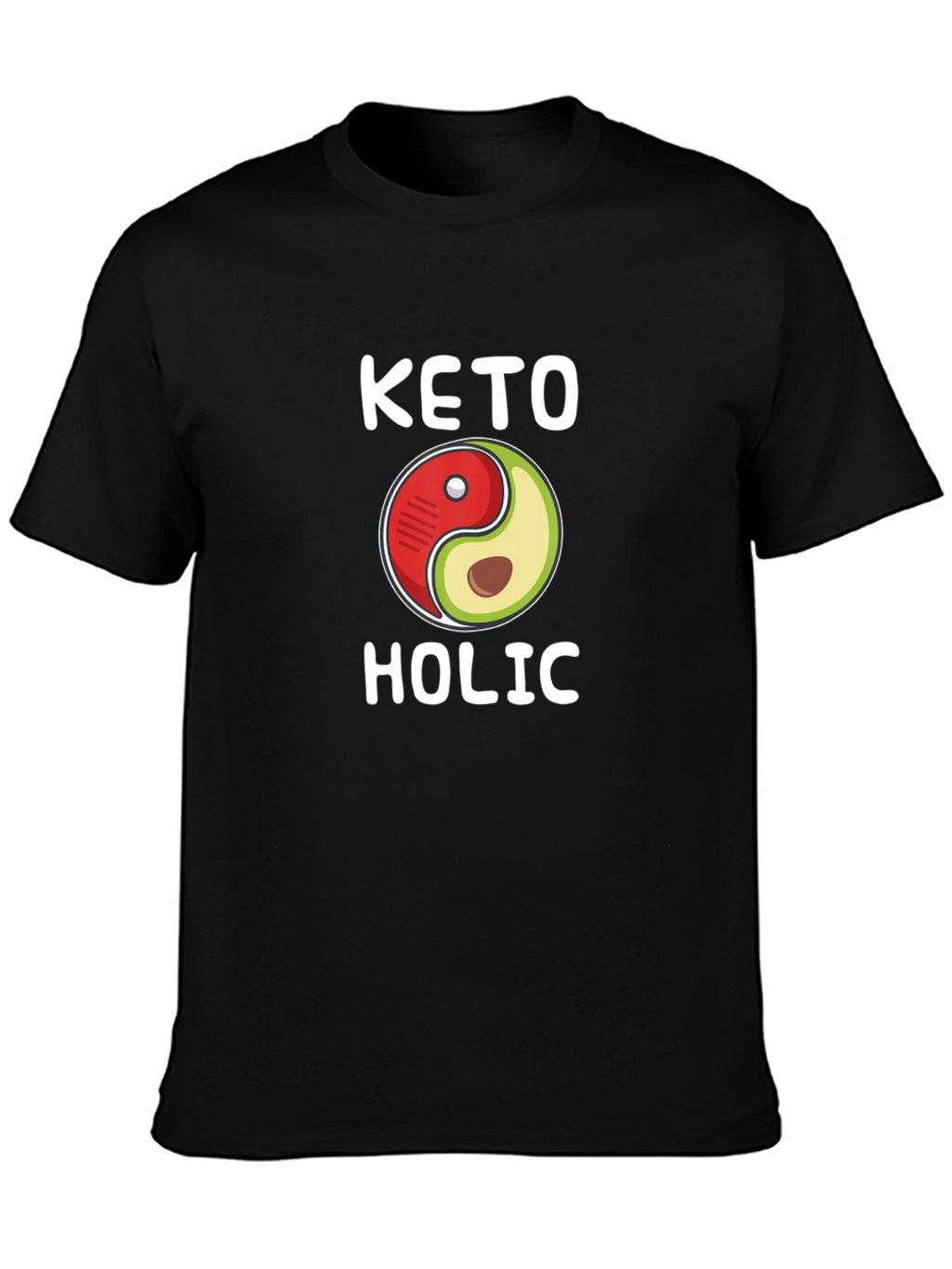 Keto-holic Yin Yang Avocado T-Shirt