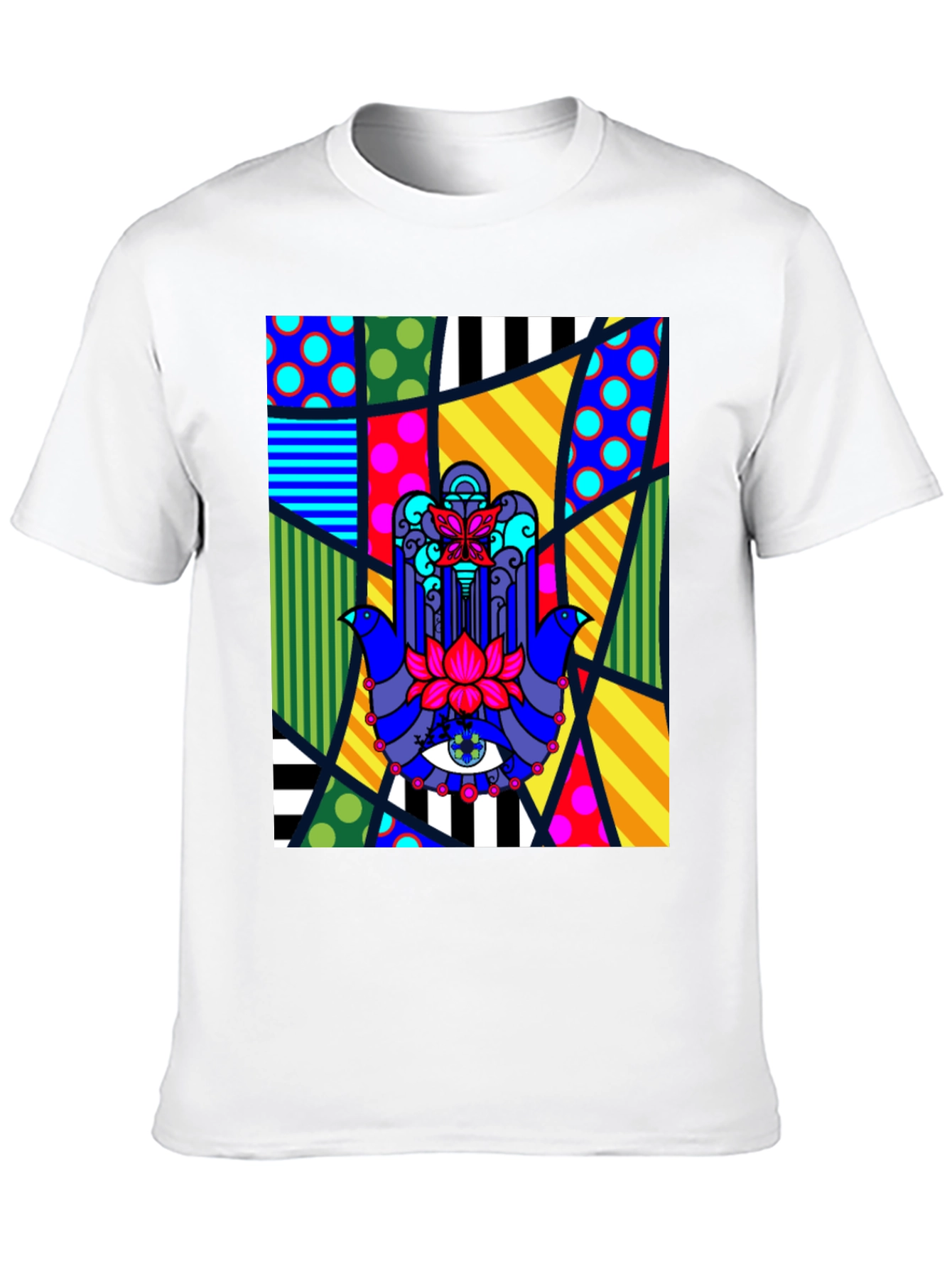 Colorful Hamsa Hand Graphic Tee