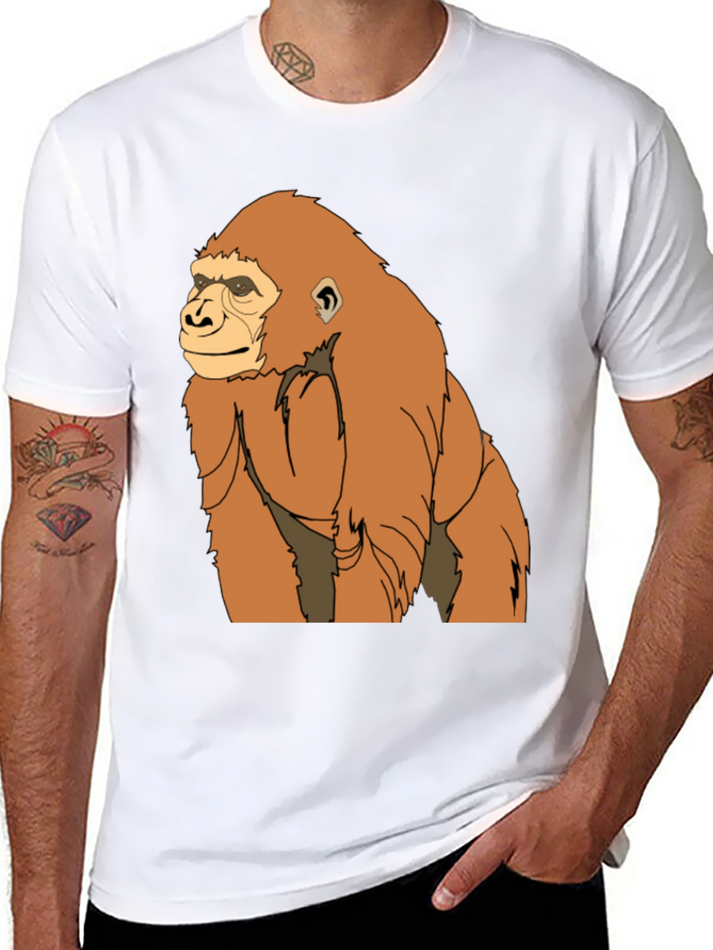 Gorilla Graphic Tee - Classic Crew Neck T-Shirt