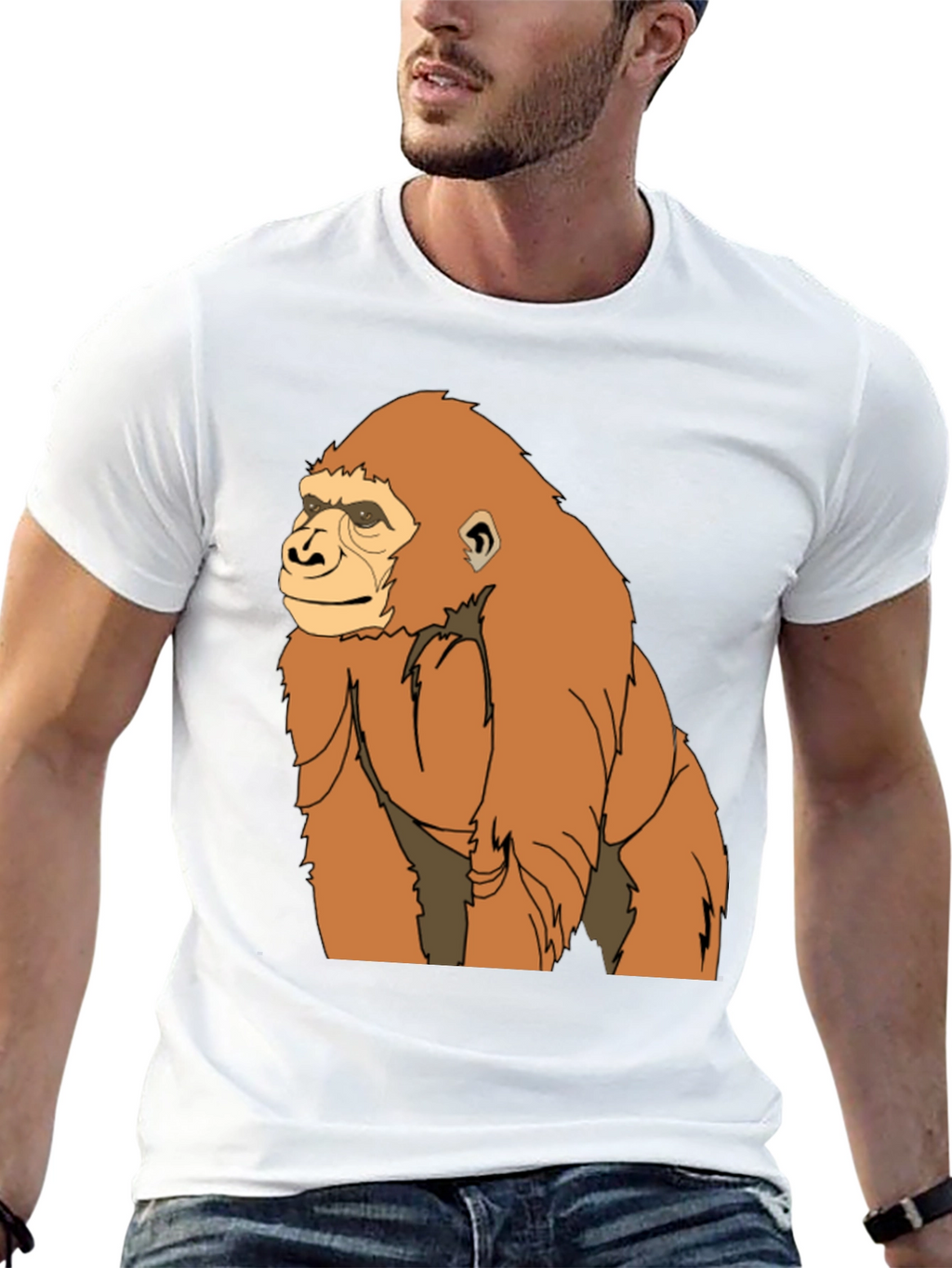 Gorilla Graphic Tee - Classic Crew Neck T-Shirt