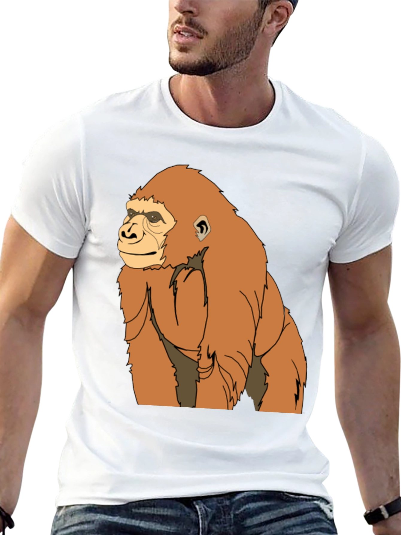 Gorilla Graphic Tee - Classic Crew Neck T-Shirt