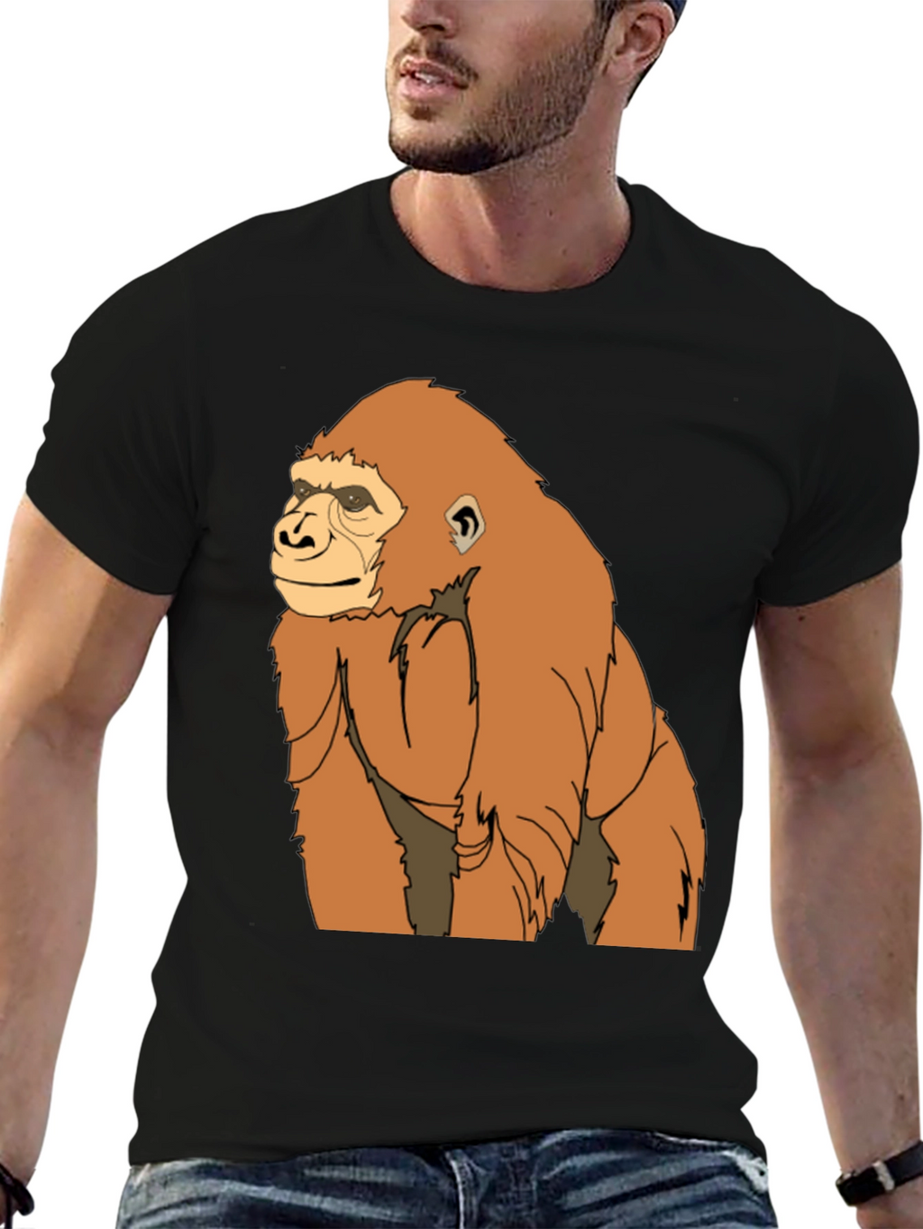 Gorilla Graphic Tee - Classic Crew Neck T-Shirt