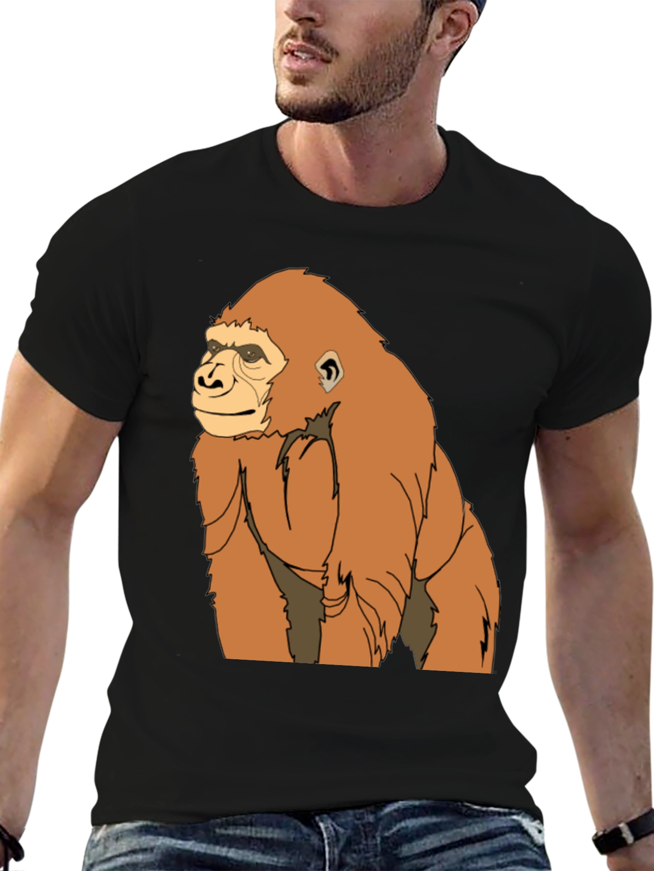 Gorilla Graphic Tee - Classic Crew Neck T-Shirt