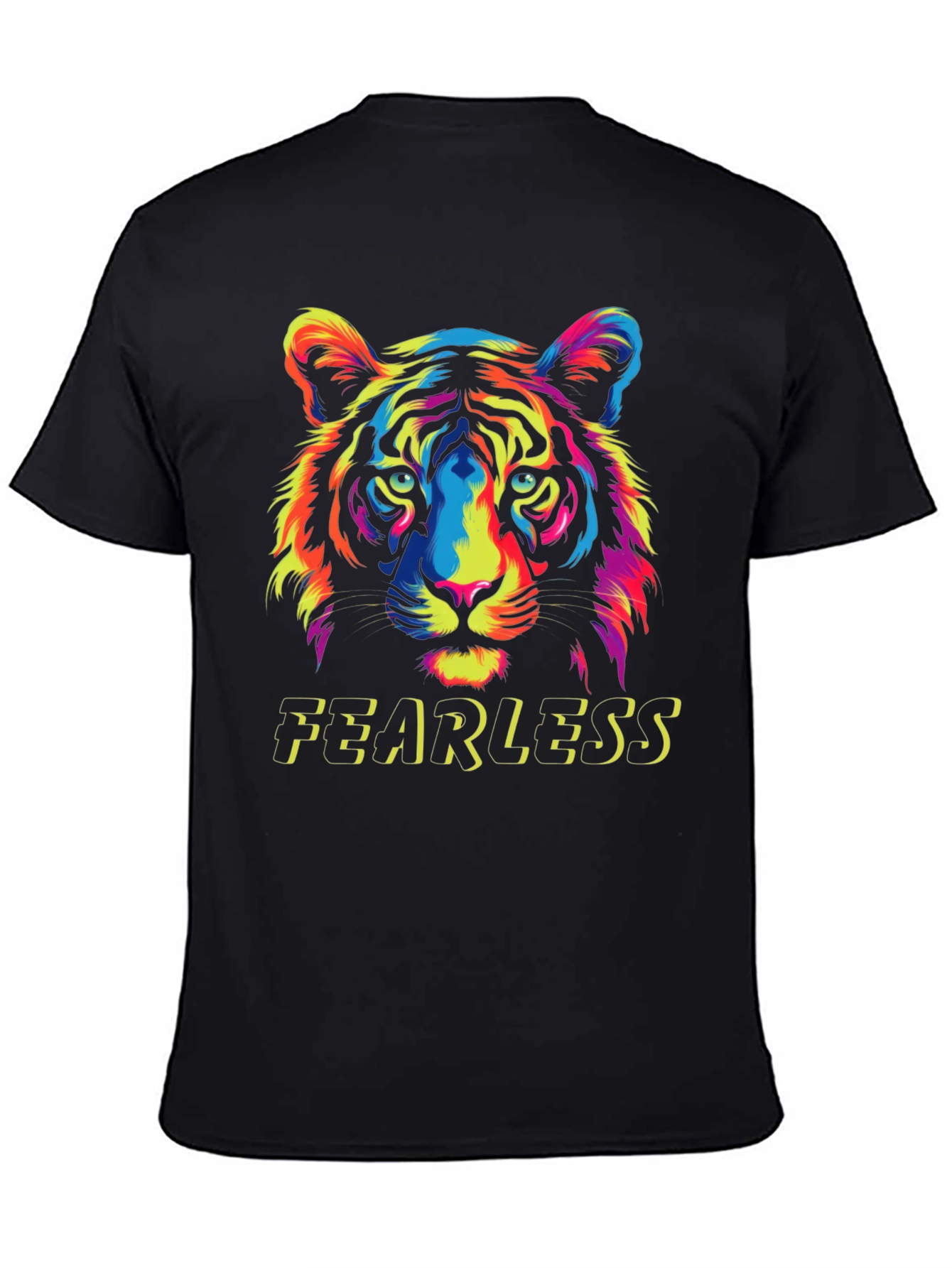 Fearless Tiger Graphic Tee - Bold Colorful Design