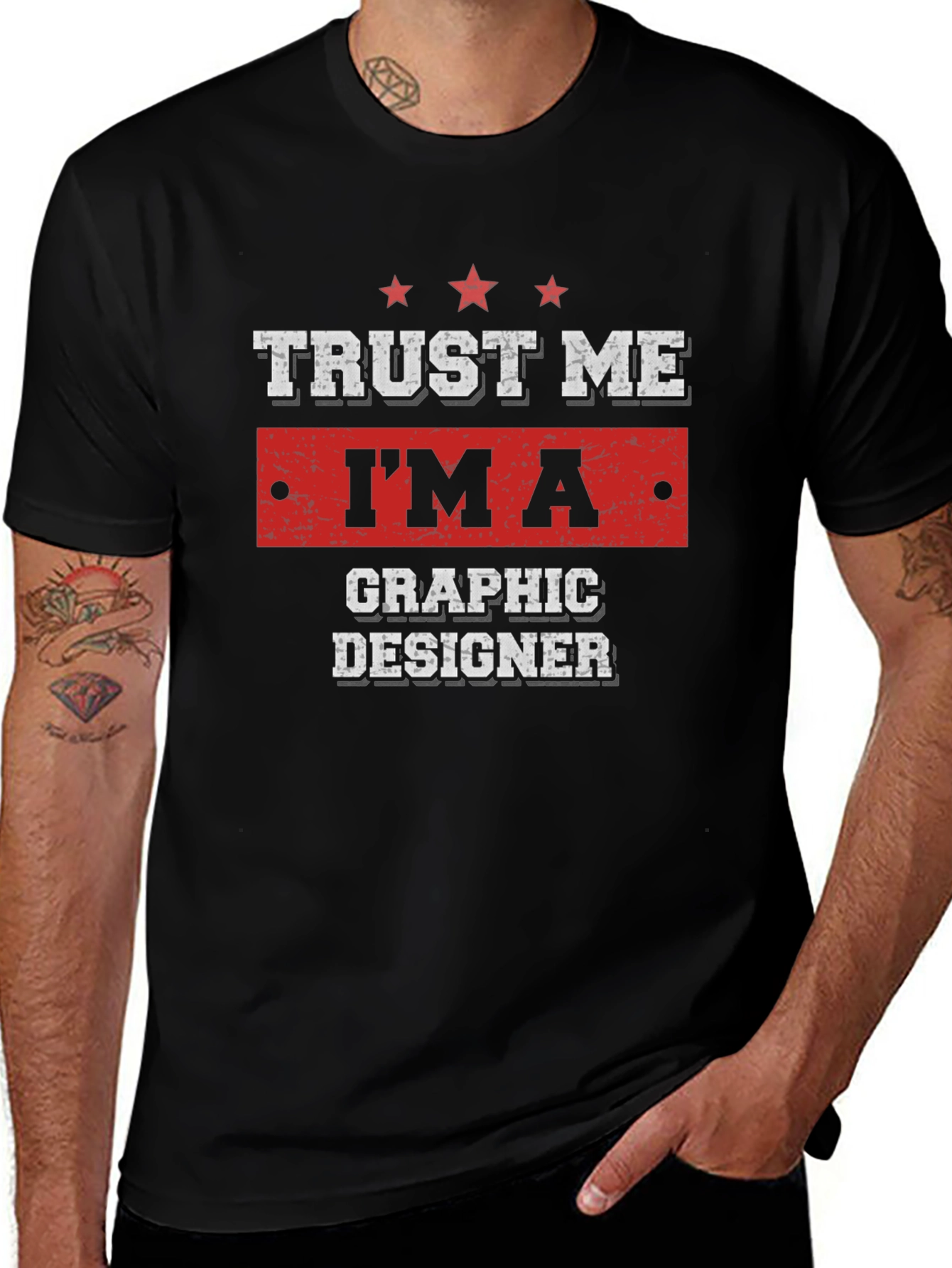 Trust Me Im A Graphic Designer Black T-Shirt