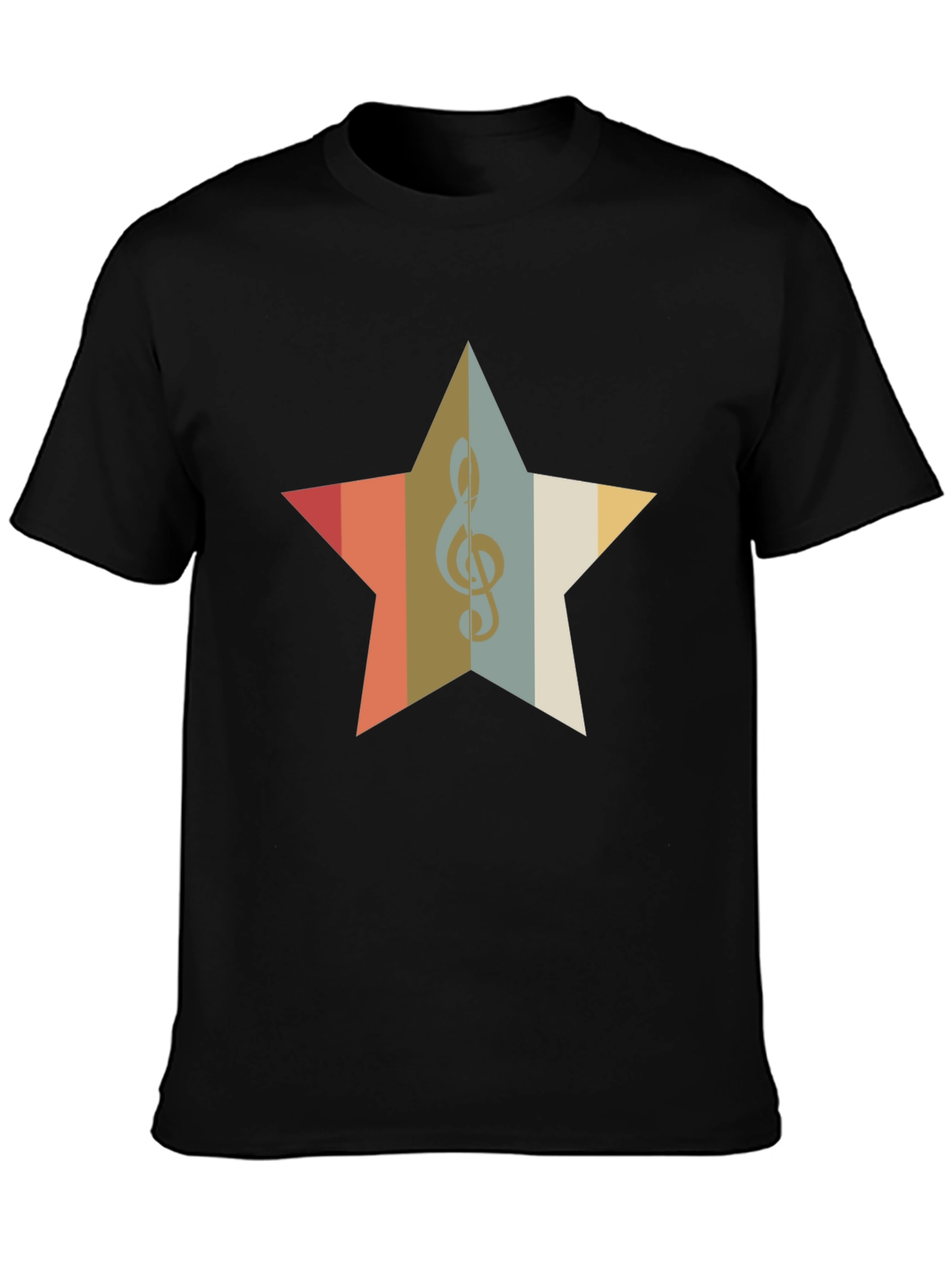 Retro Music Star Graphic Tee - Black Cotton Blend Shirt
