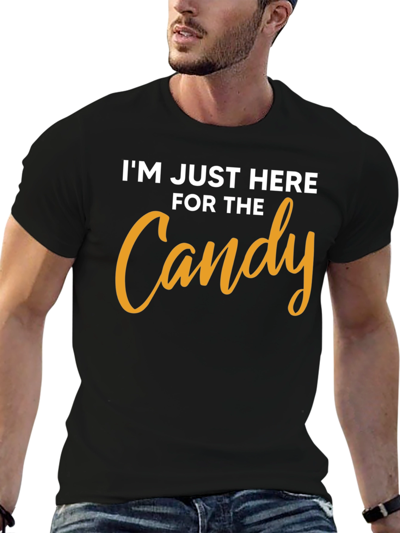 Im Just Here For The Candy T-Shirt Halloween