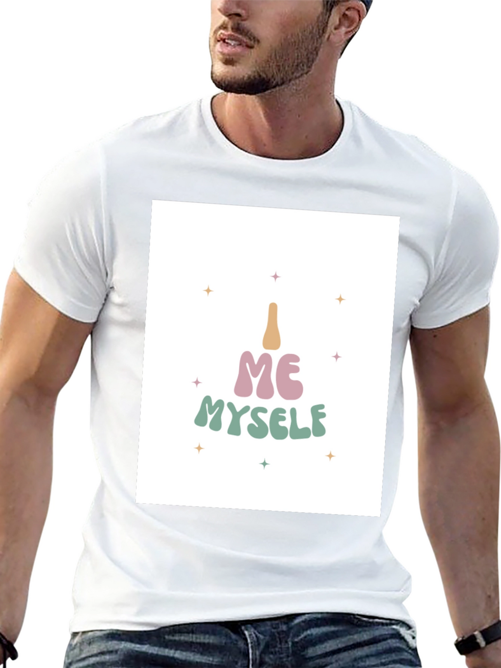 I Me Myself T-Shirt - Black Cotton Tee