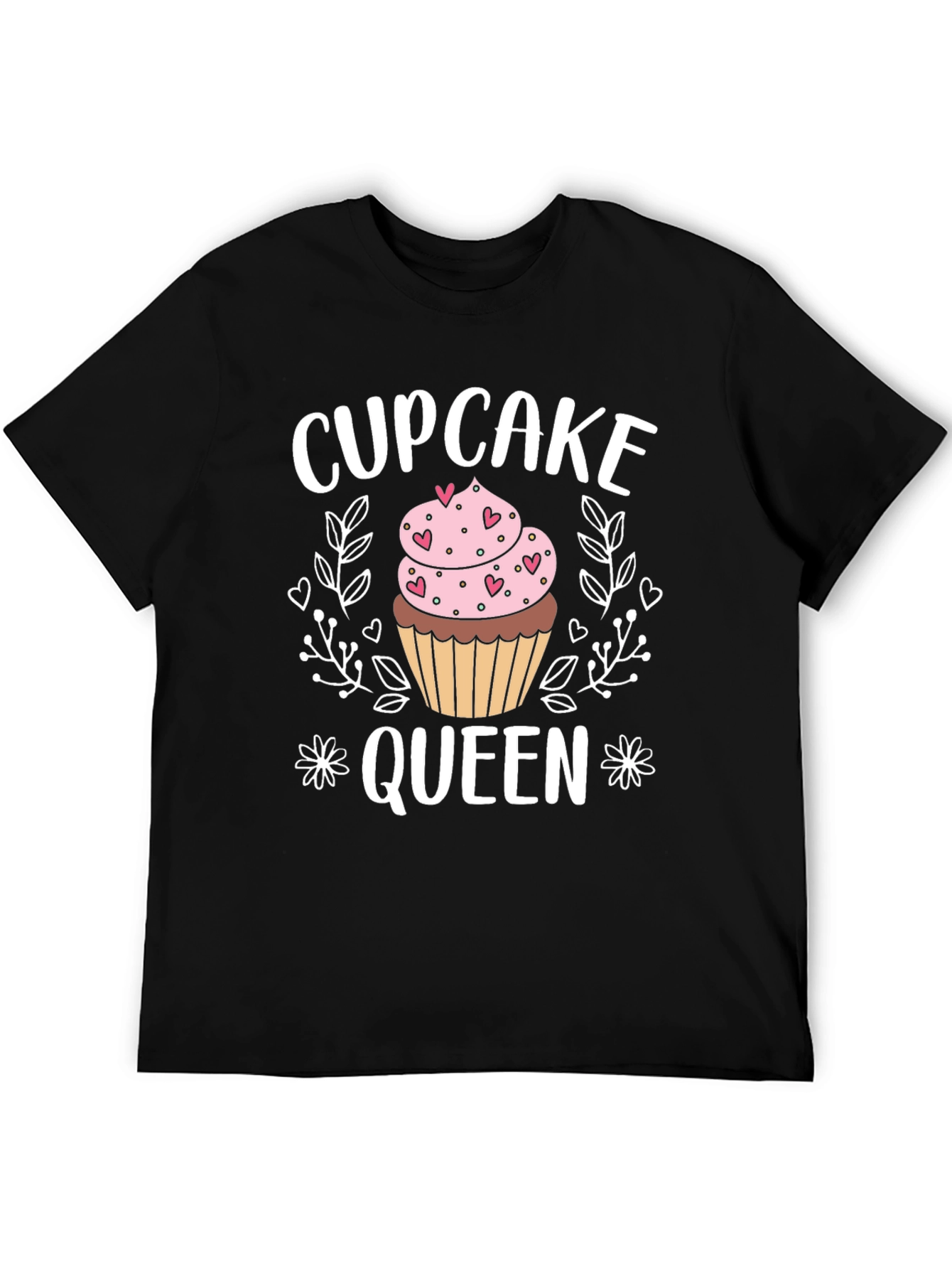 Cupcake Queen Graphic T-Shirt - Black