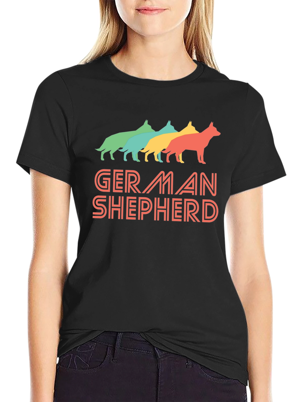German Shepherd Dog Silhouette T-Shirt