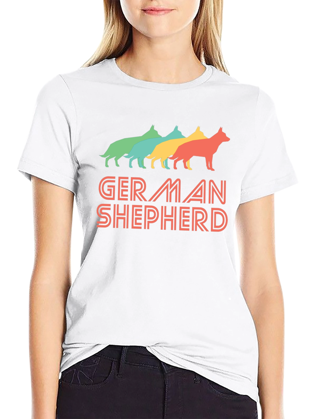 German Shepherd Dog Silhouette T-Shirt