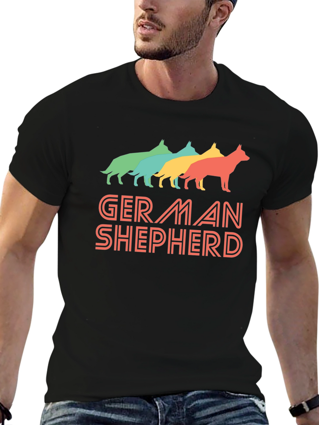 German Shepherd Dog Silhouette T-Shirt