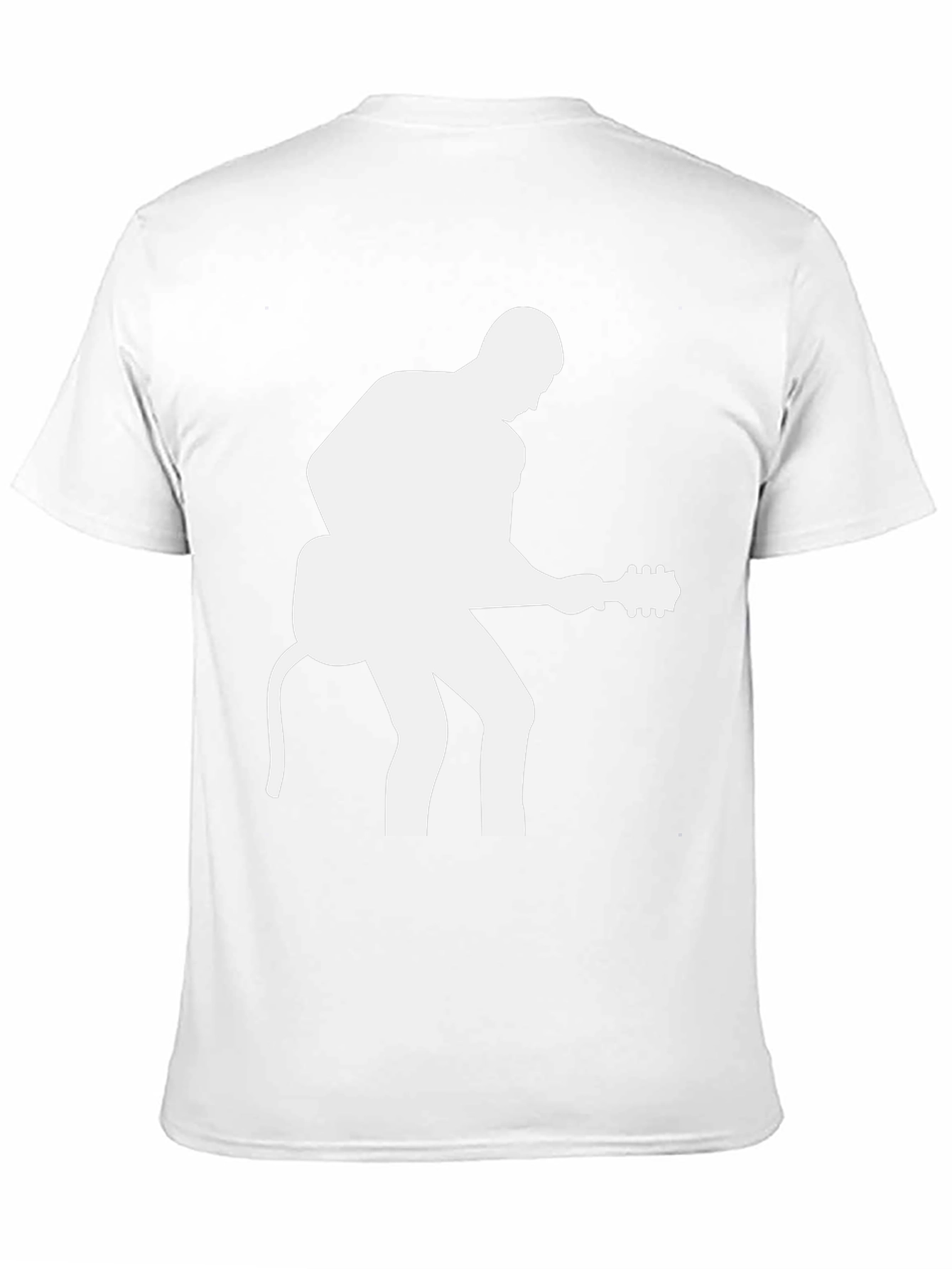 Guitar Player Graphic Tee - Black Cotton T-Shirt