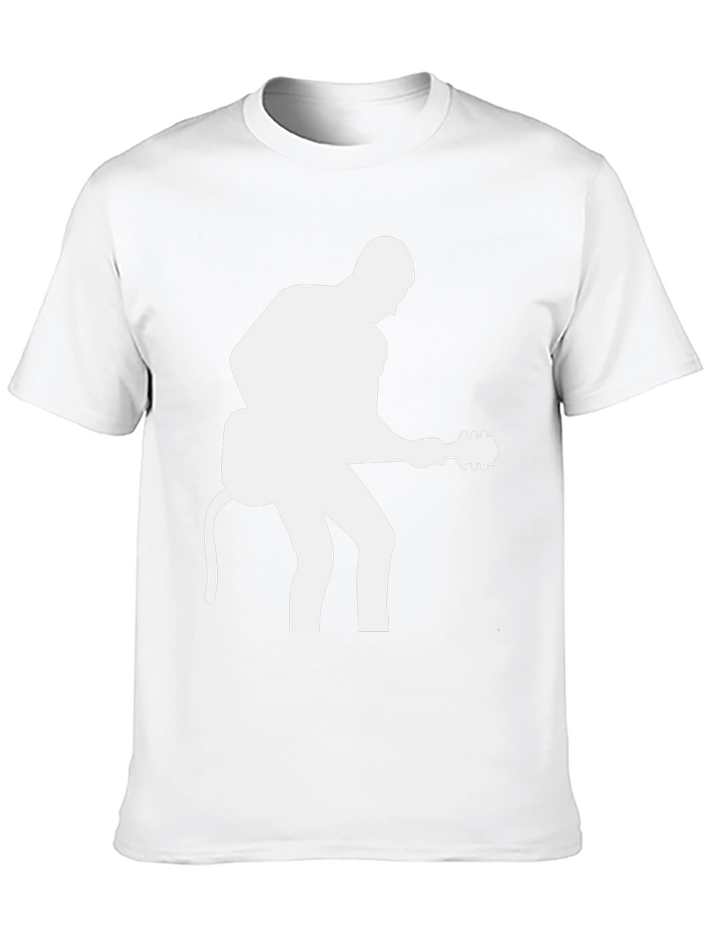 Guitar Player Graphic Tee - Black Cotton T-Shirt