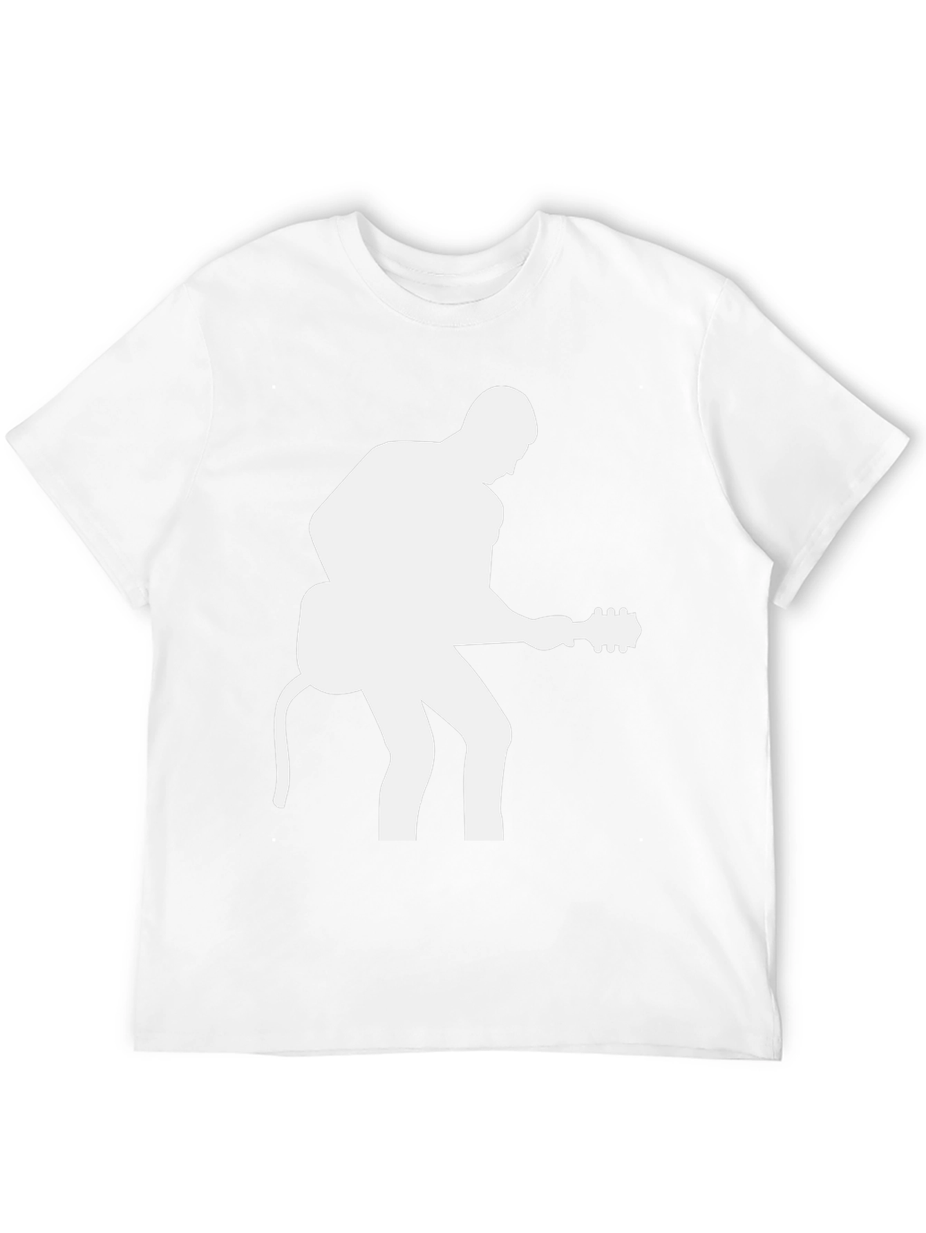 Guitar Player Graphic Tee - Black Cotton T-Shirt