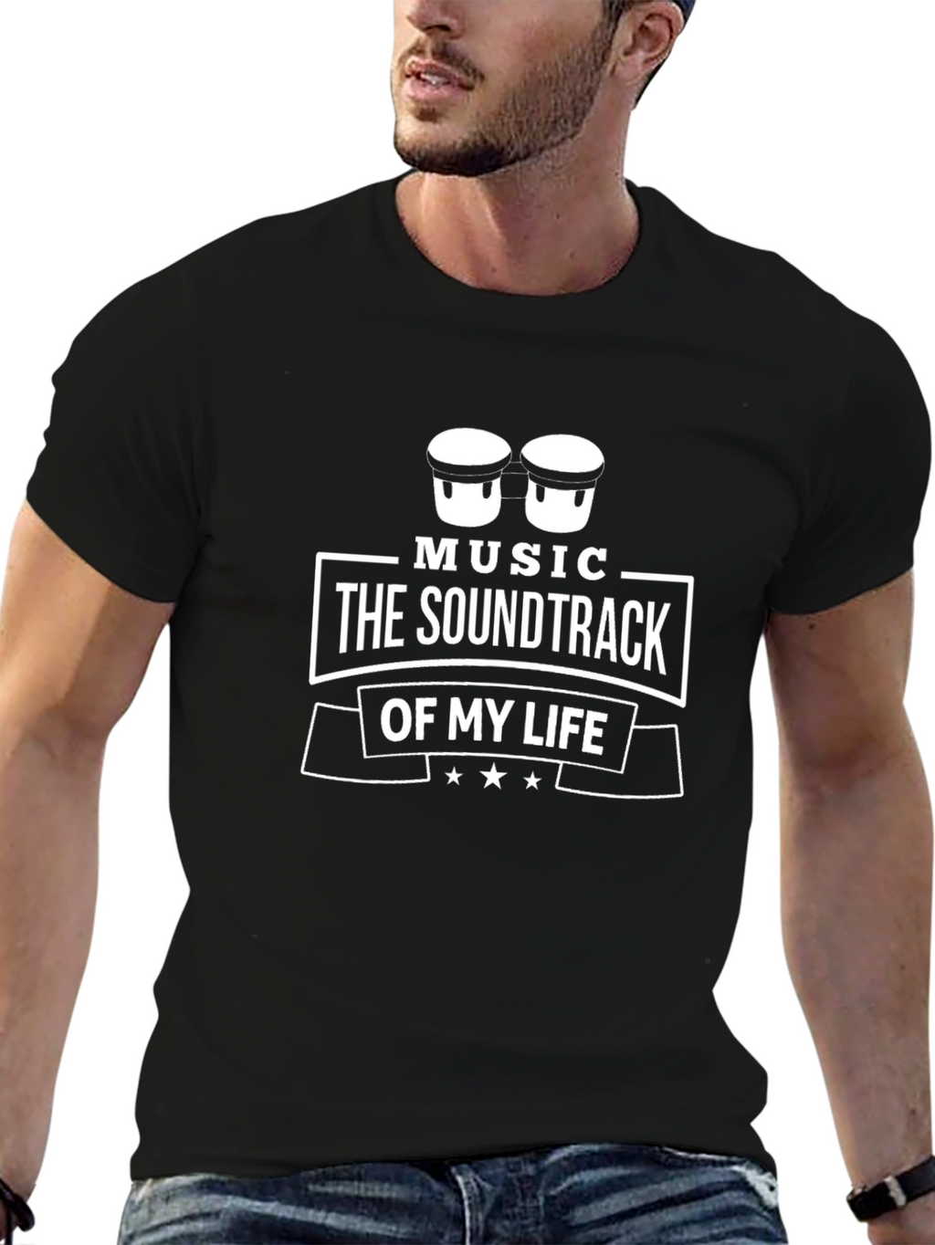 Music Soundtrack T-Shirt - Black Graphic Tee