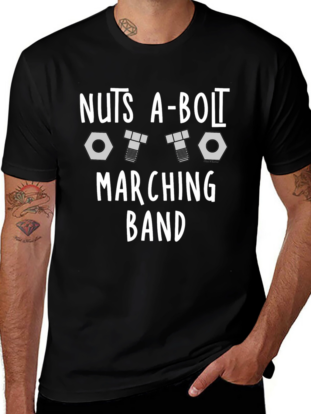 Nuts A-Bolt Marching Band Graphic T-Shirt