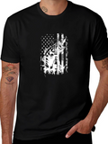 Fishing Bass American Flag T-Shirt