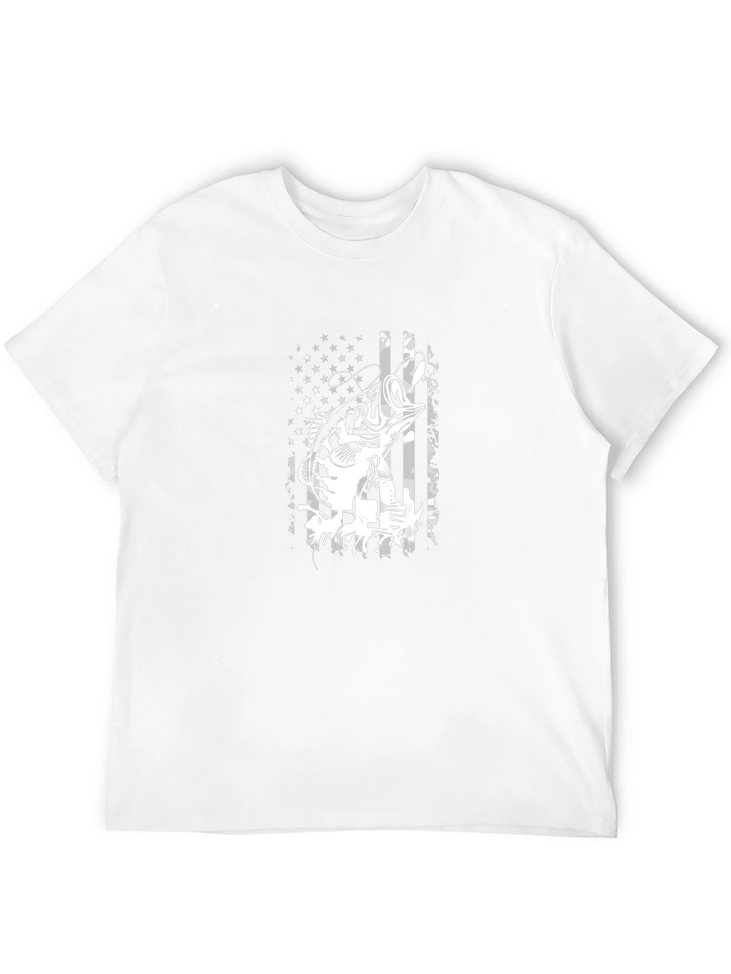 Fishing Bass American Flag T-Shirt