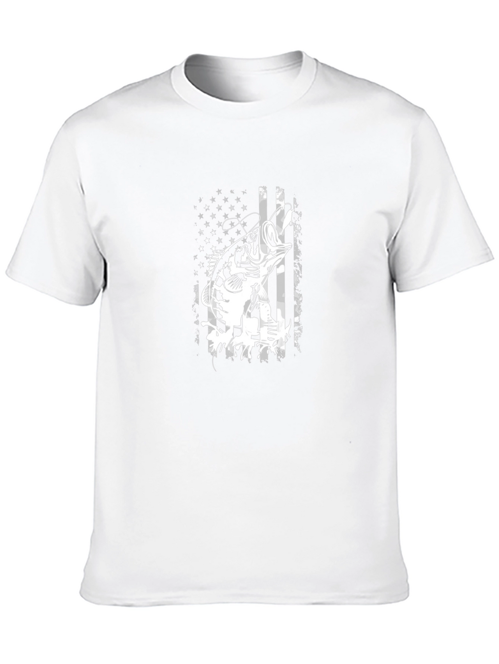 Fishing Bass American Flag T-Shirt