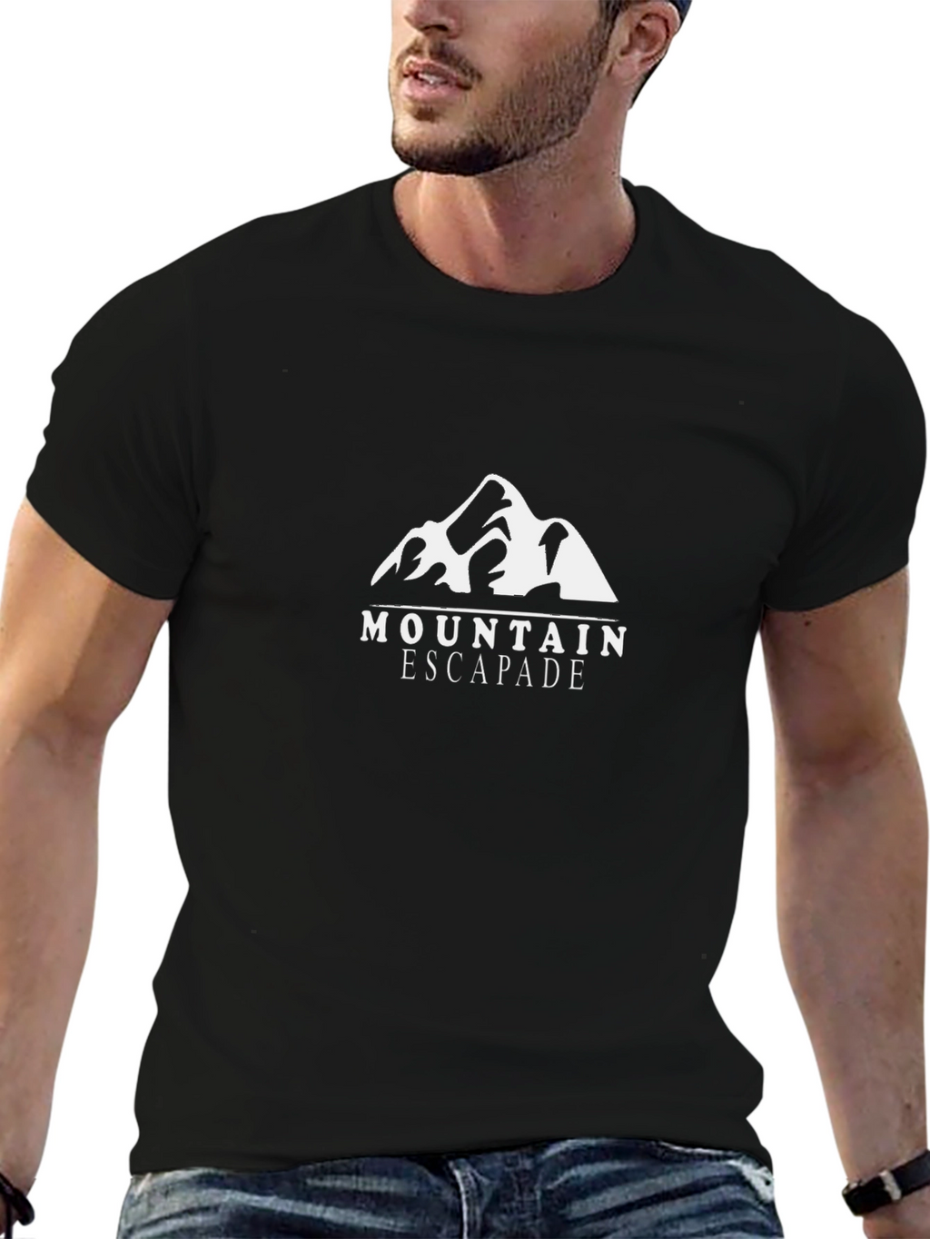 Mountain Escapade Graphic T-Shirt - Black