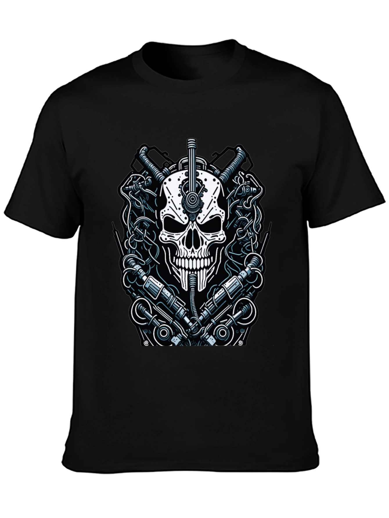 Steampunk Skull Graphic Tee - Edgy & Unique Design