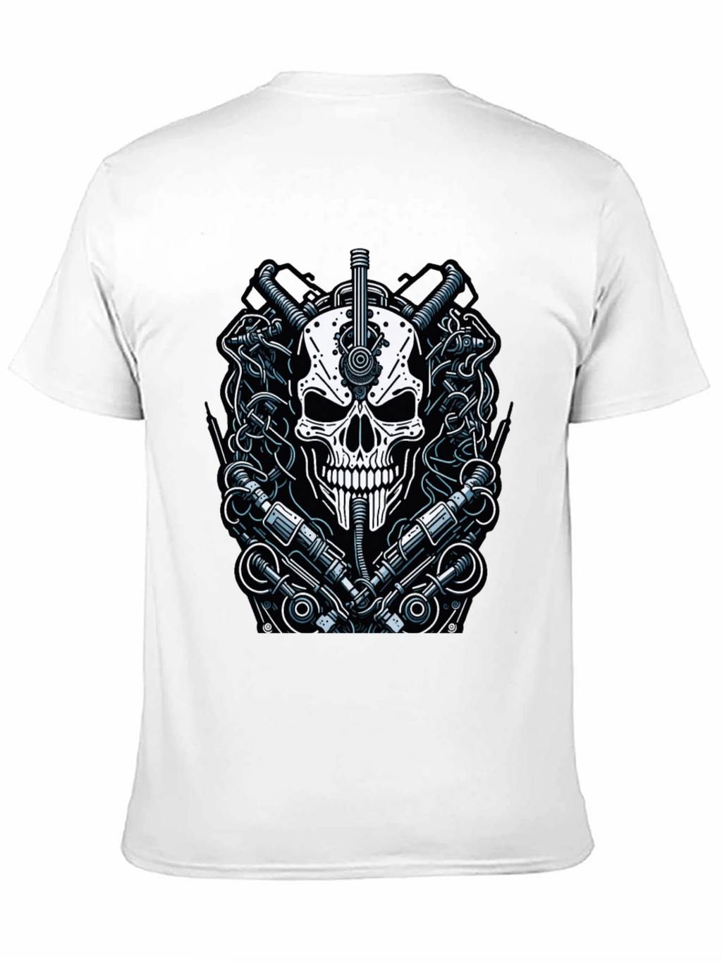 Steampunk Skull Graphic Tee - Edgy & Unique Design