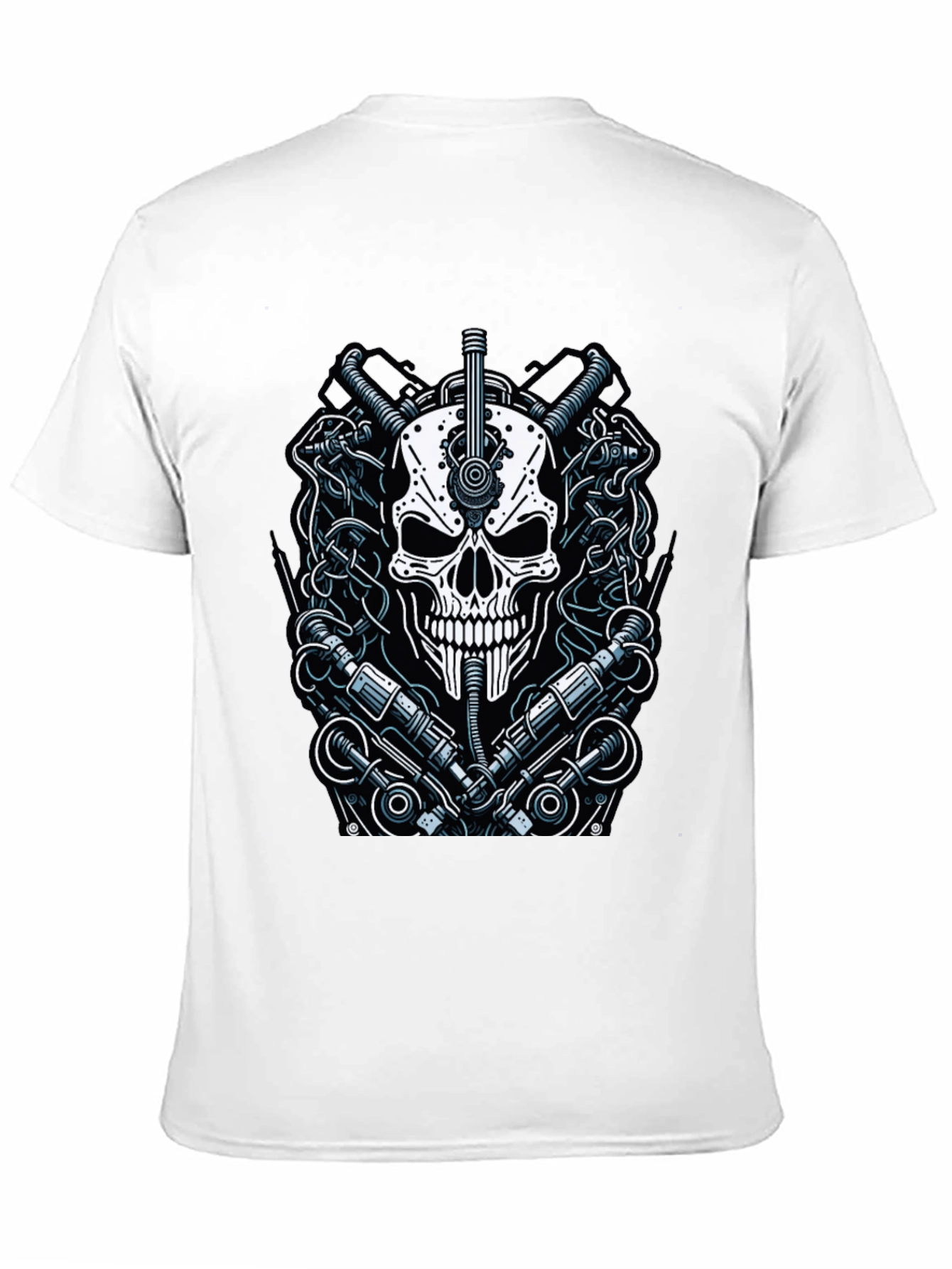 Steampunk Skull Graphic Tee - Edgy & Unique Design