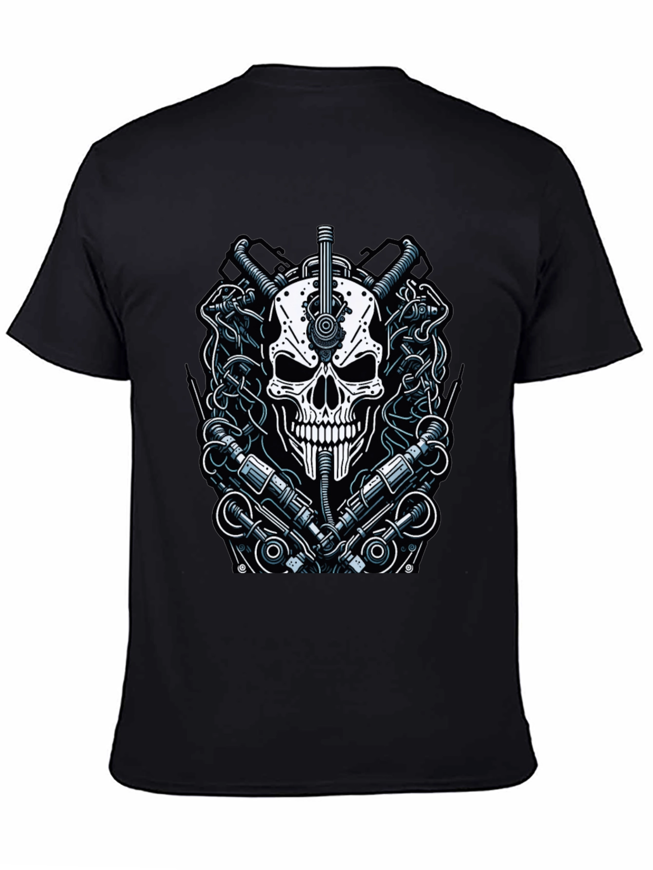 Steampunk Skull Graphic Tee - Edgy & Unique Design