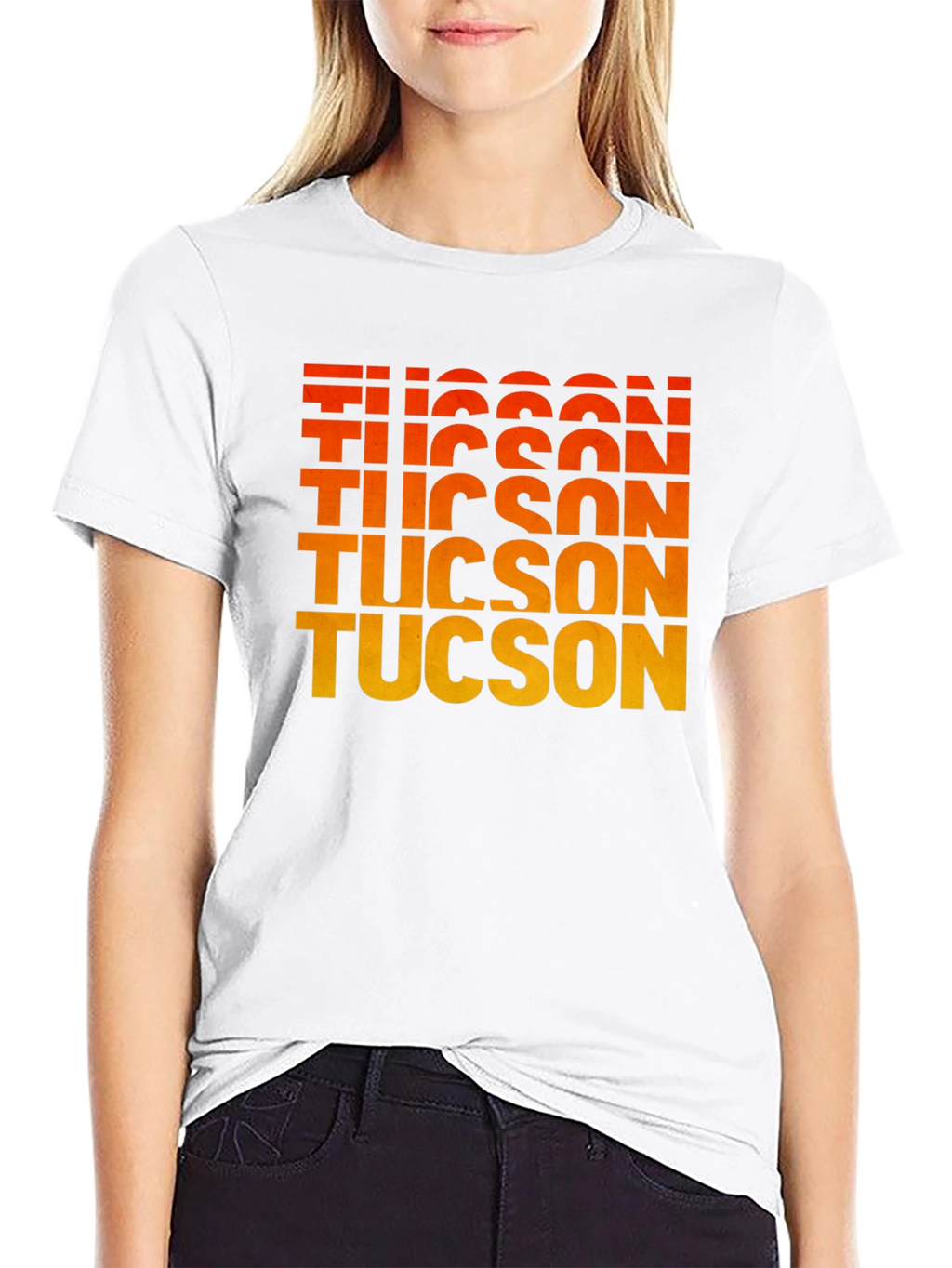 Tucson Gradient Text Graphic Tee - Retro Style