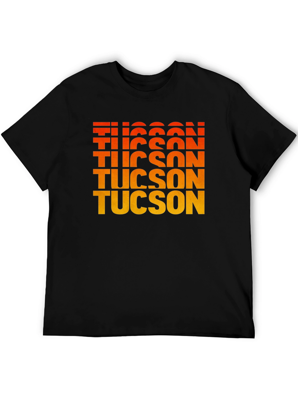 Tucson Gradient Text Graphic Tee - Retro Style