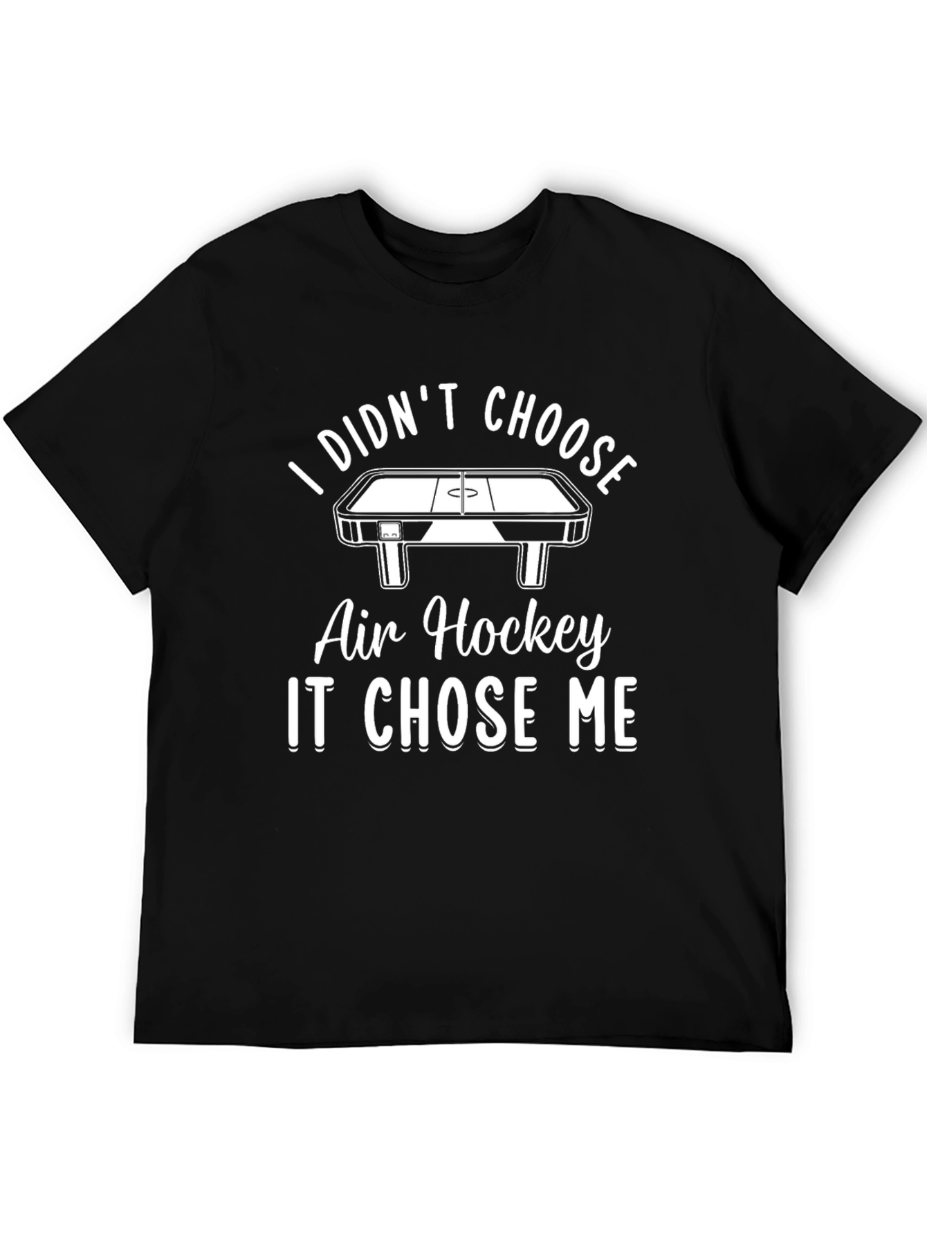 Air Hockey Chose Me Black T-Shirt