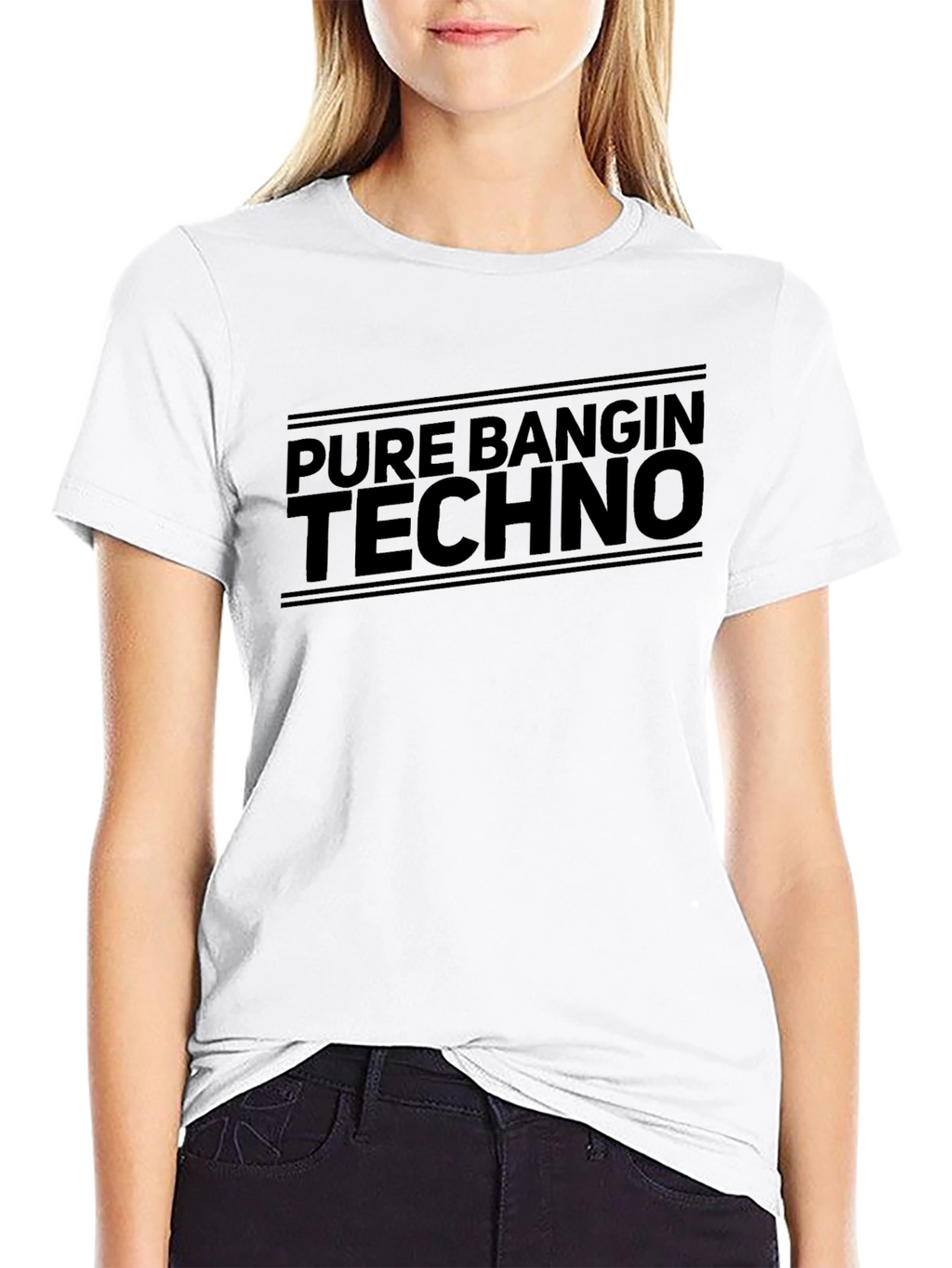 Pure Bangin Techno Graphic Tee - Black