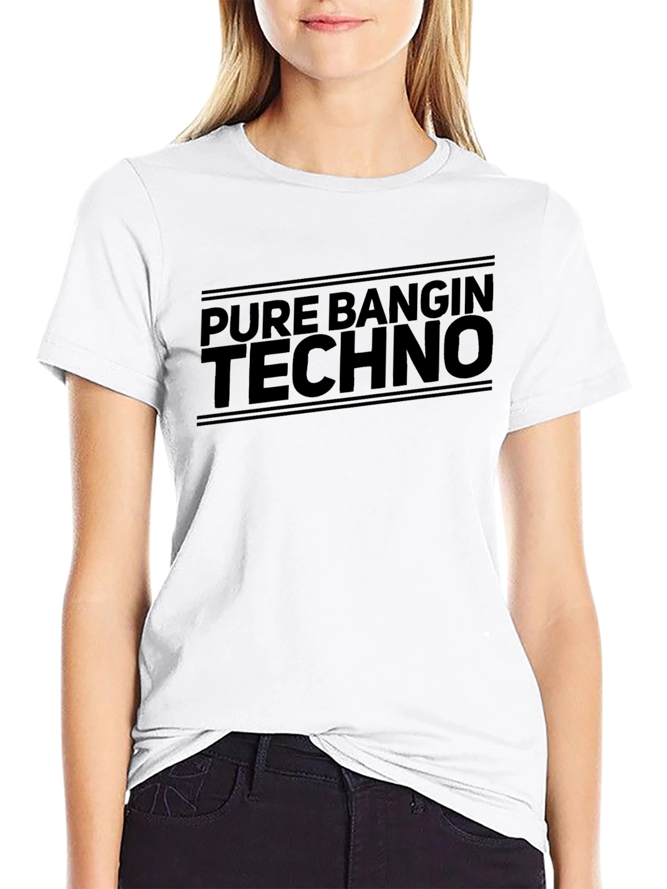Pure Bangin Techno Graphic Tee - Black