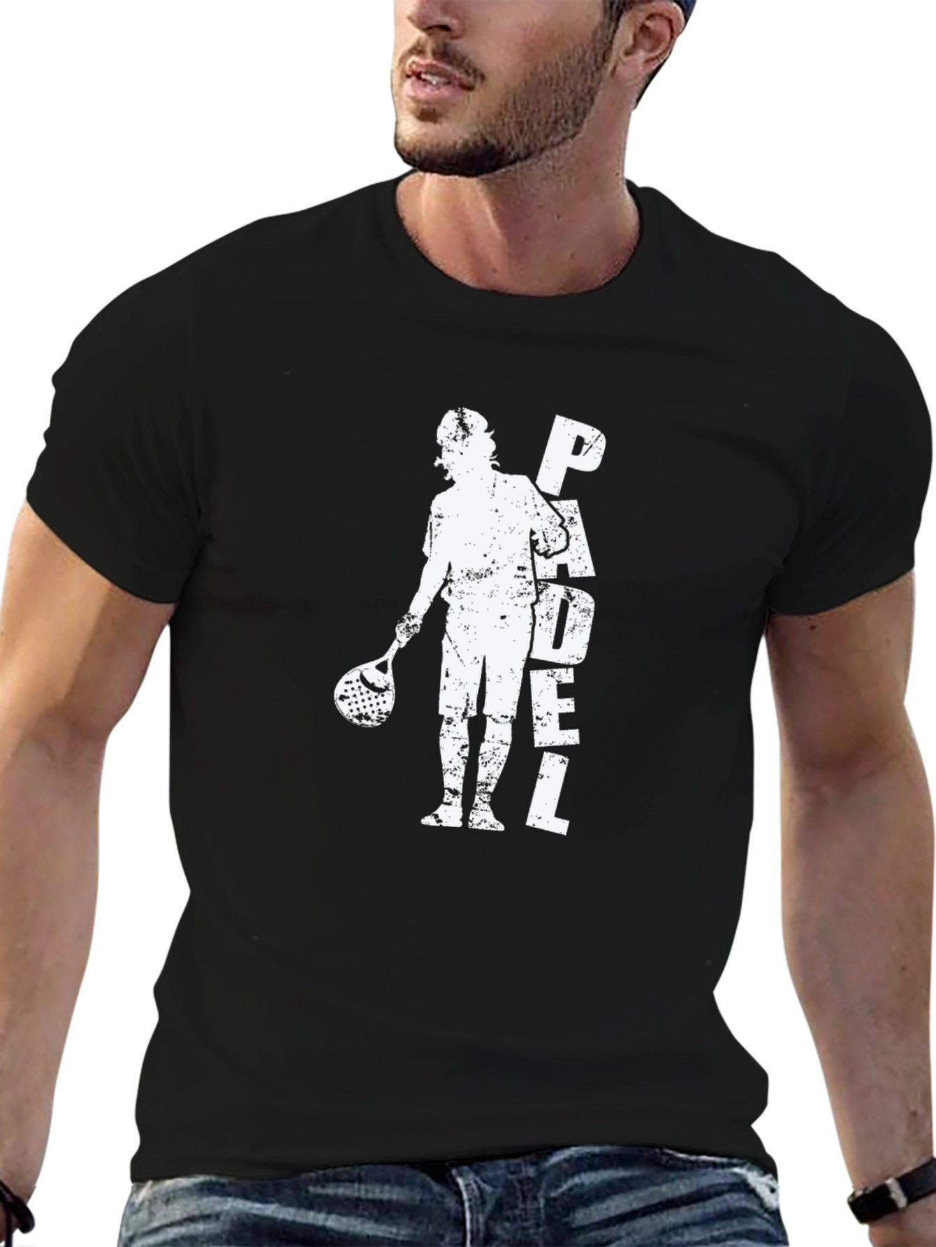 Padel Player Graphic Tee - Black