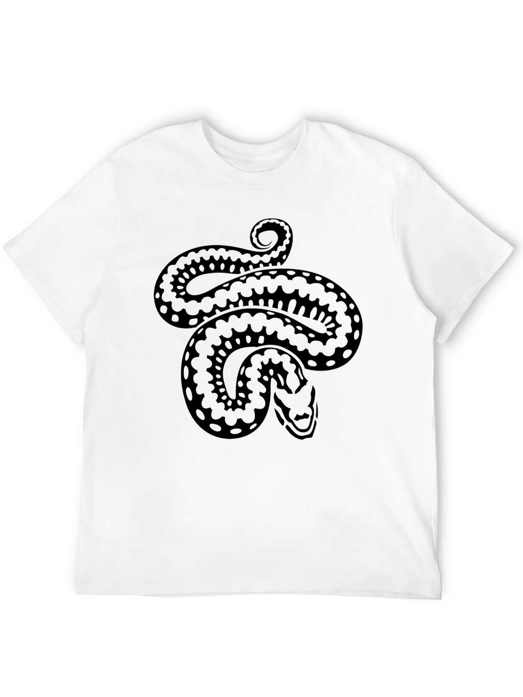 Snake Graphic Tee - Black Cotton Comfort
