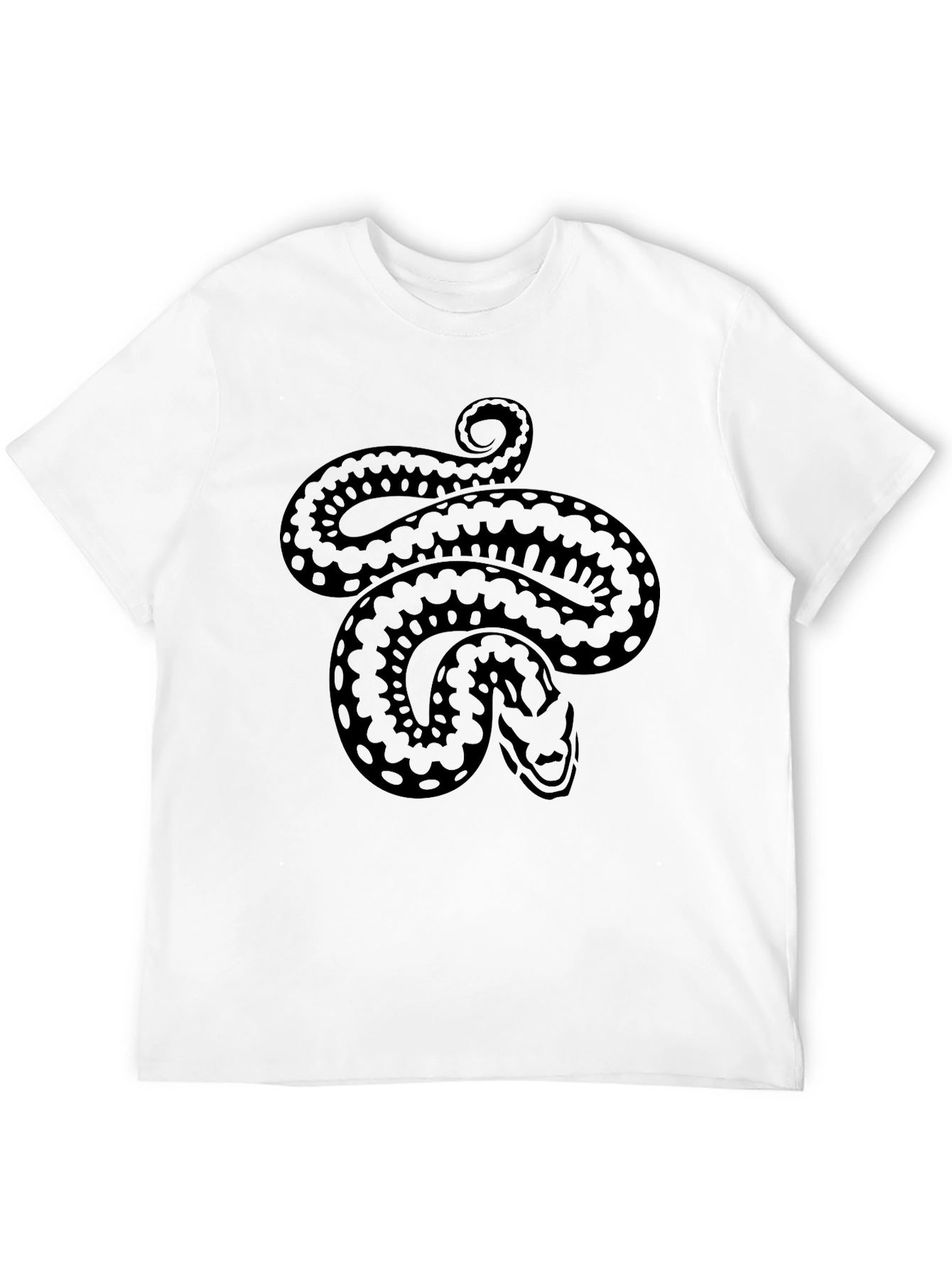 Snake Graphic Tee - Black Cotton Comfort