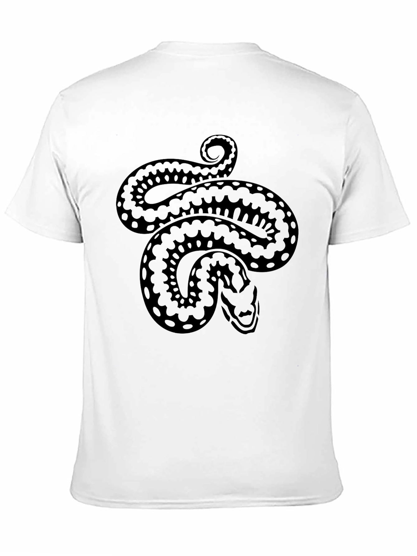 Snake Graphic Tee - Black Cotton Comfort