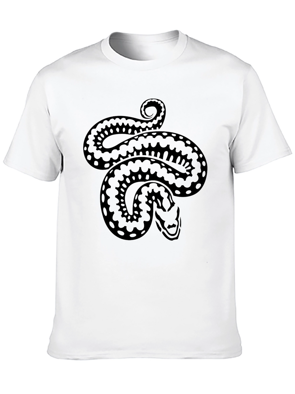 Snake Graphic Tee - Black Cotton Comfort