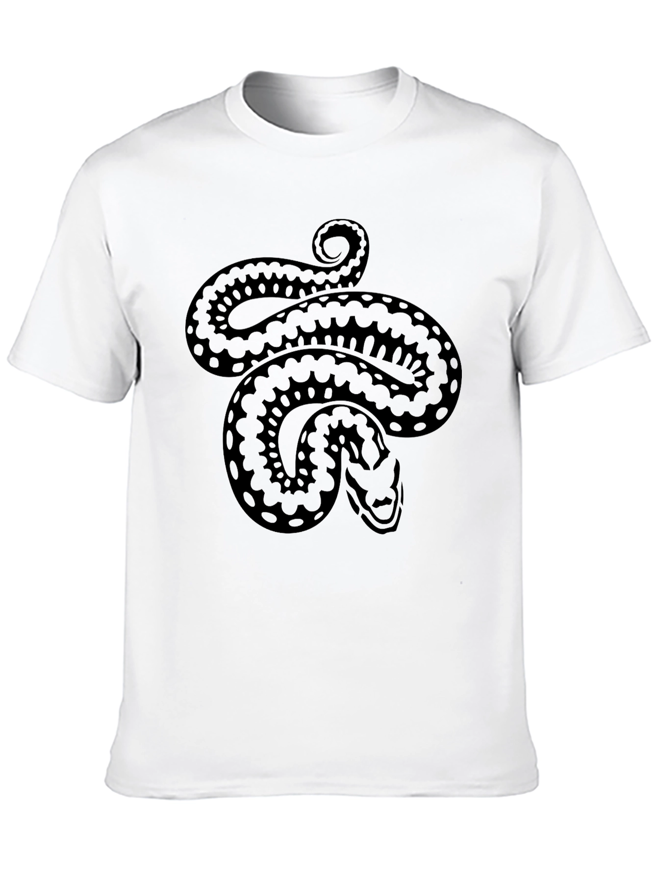 Snake Graphic Tee - Black Cotton Comfort