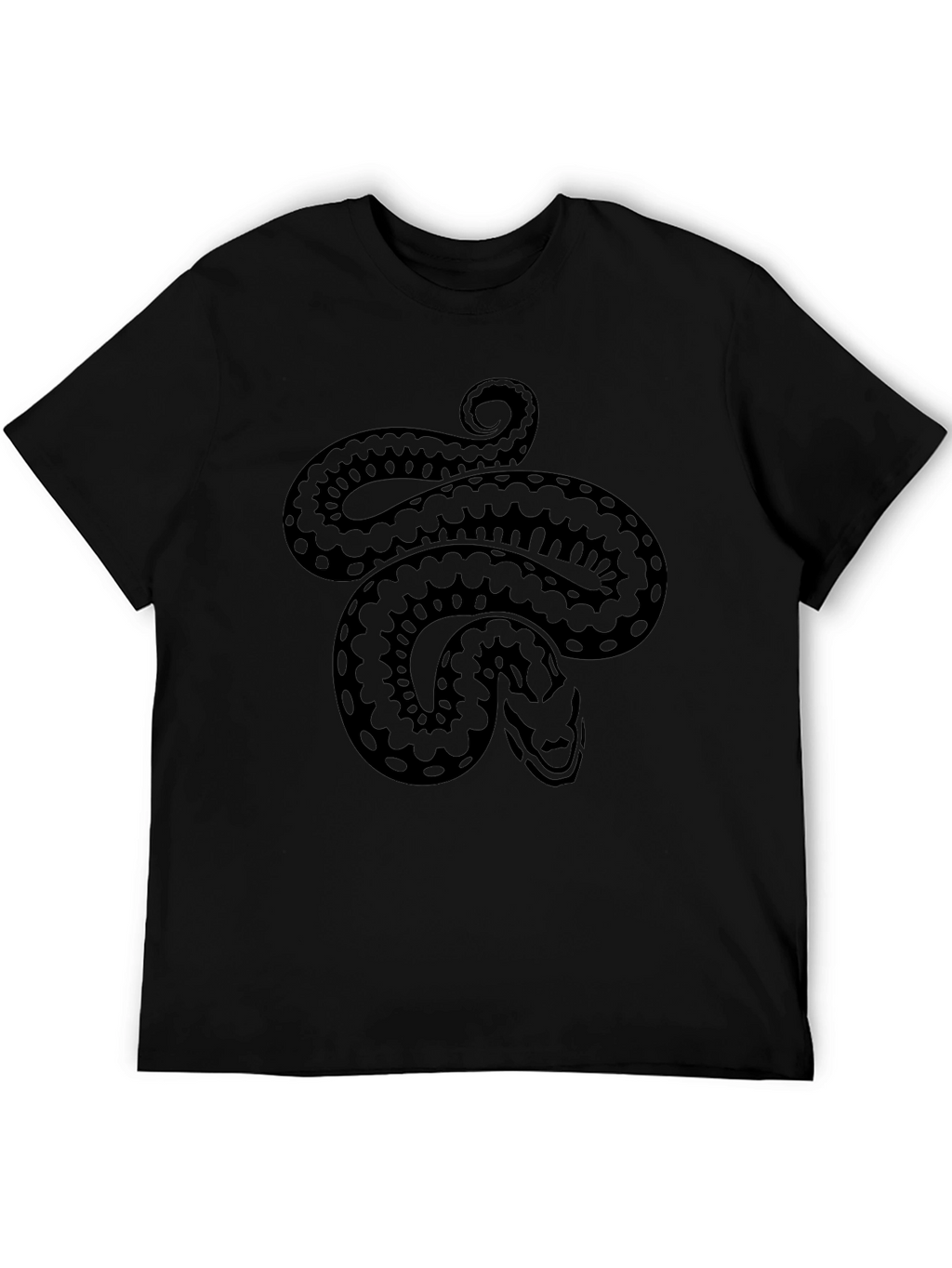 Snake Graphic Tee - Black Cotton Comfort
