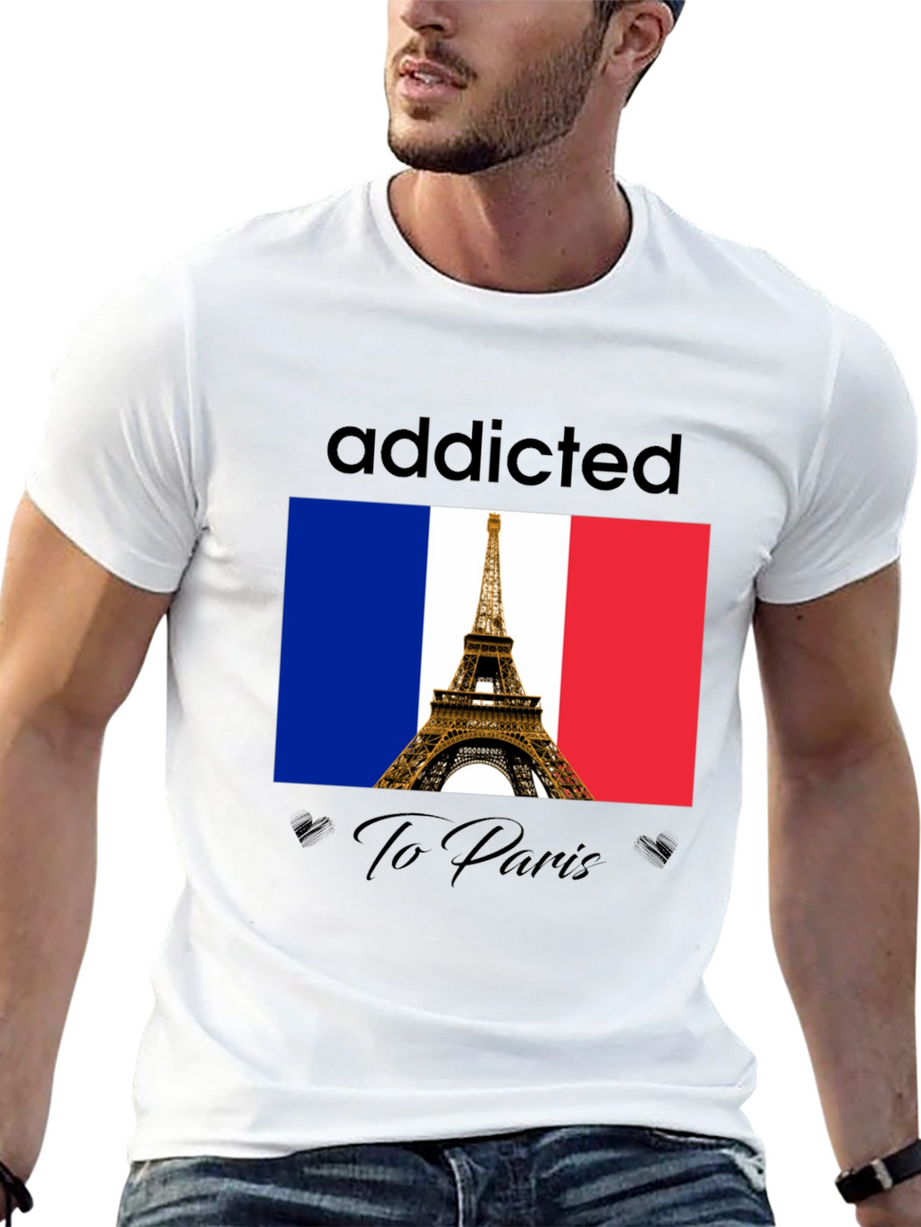 Addicted to Paris T-Shirt - Eiffel Tower Graphic Tee