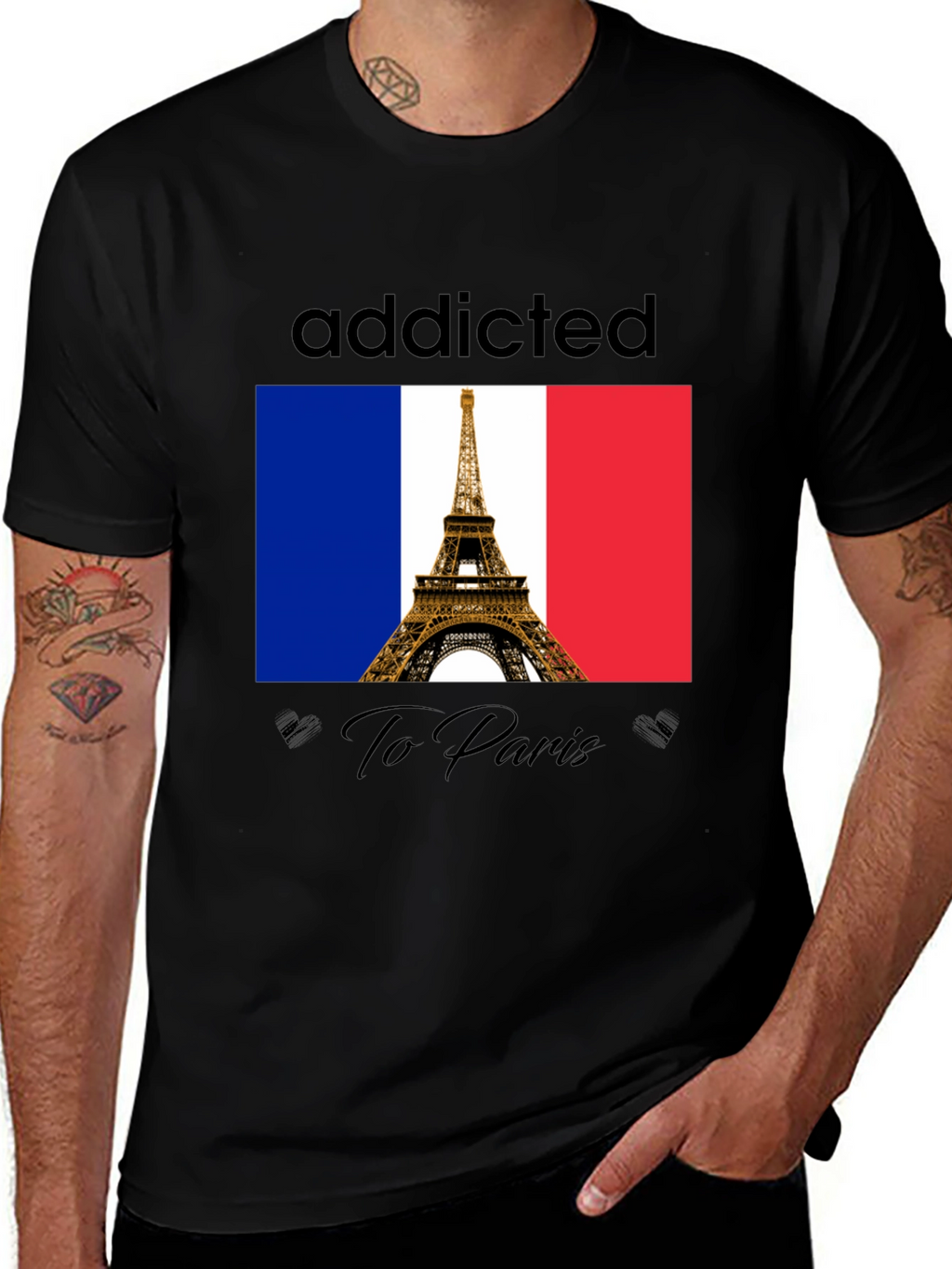 Addicted to Paris T-Shirt - Eiffel Tower Graphic Tee