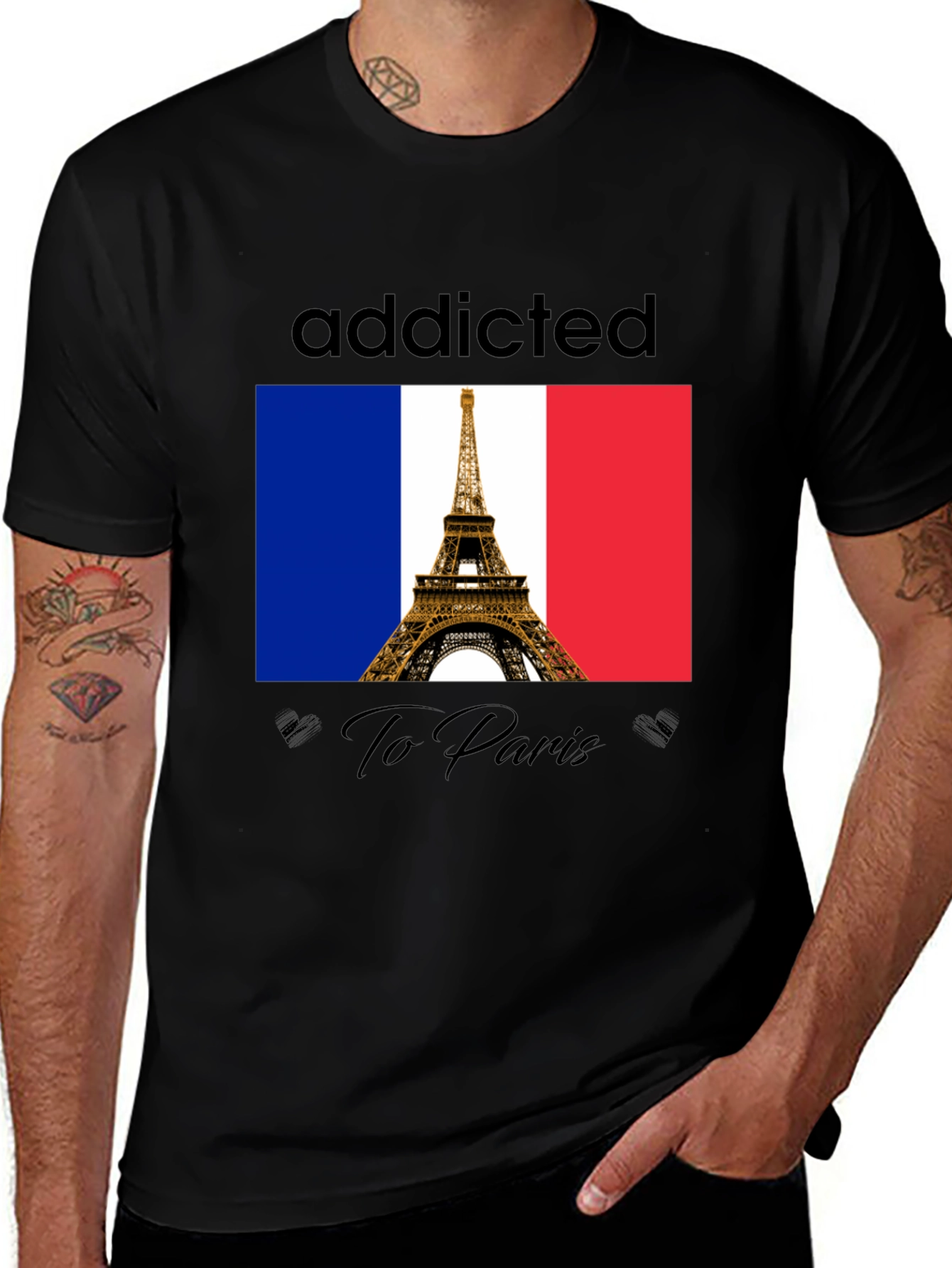 Addicted to Paris T-Shirt - Eiffel Tower Graphic Tee