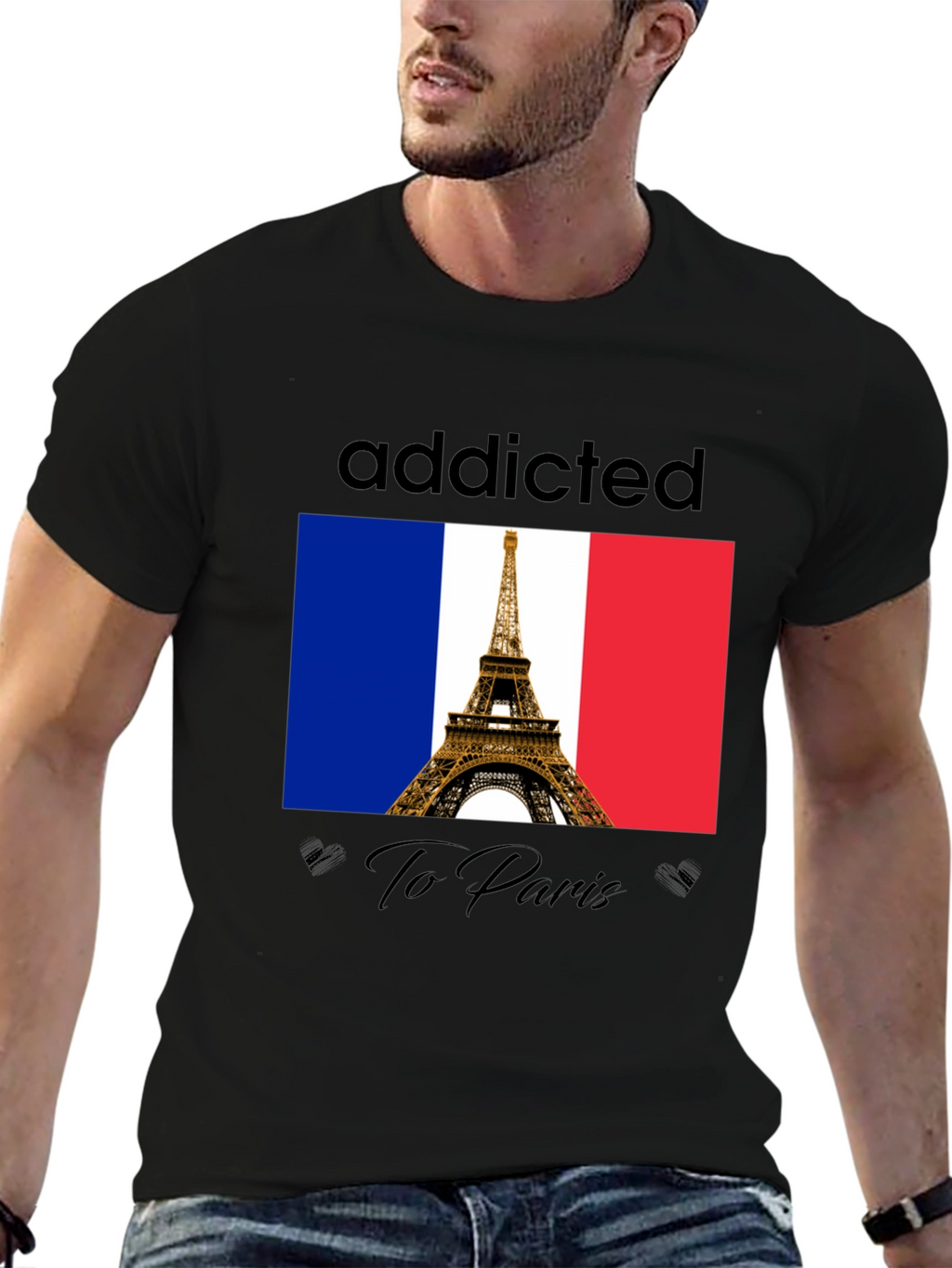Addicted to Paris T-Shirt - Eiffel Tower Graphic Tee